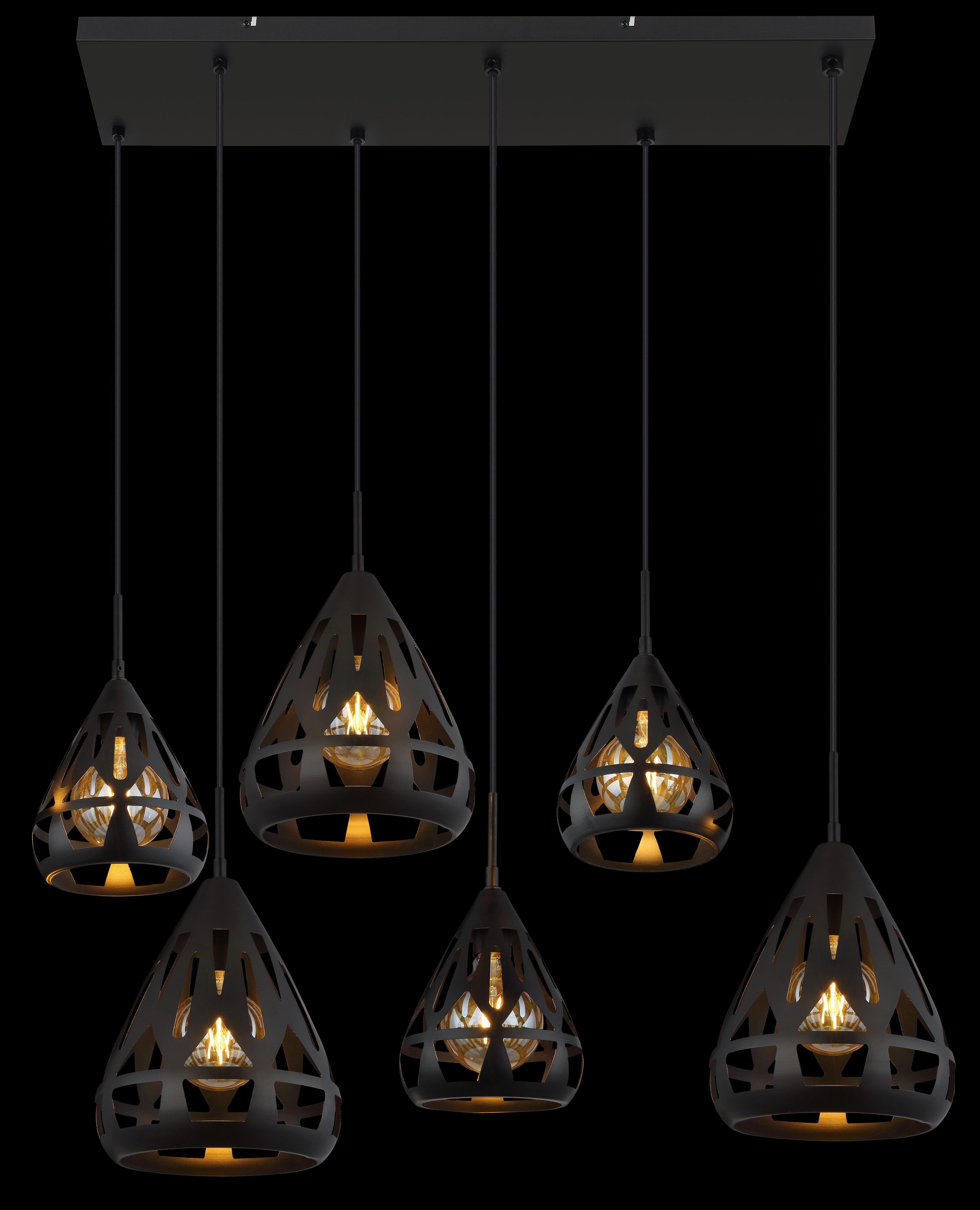 GLOBO LIGHTING Hängeleuchte HASSAN, ohne Leuchtmittel, Hängelampe/Pendelleuchte/Esszimmer/Wohnzimmer/Esstisch