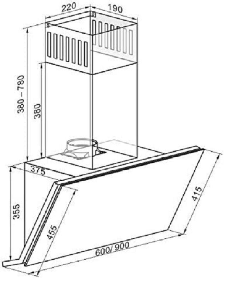 Standherd cm+Dunstabzugshaube Elektro 90cm/Inklusive s+AT 93505 Gas-Standherd Kaiser 90 F HGE ECO, Gas 9430 Umlufset Küchengeräte