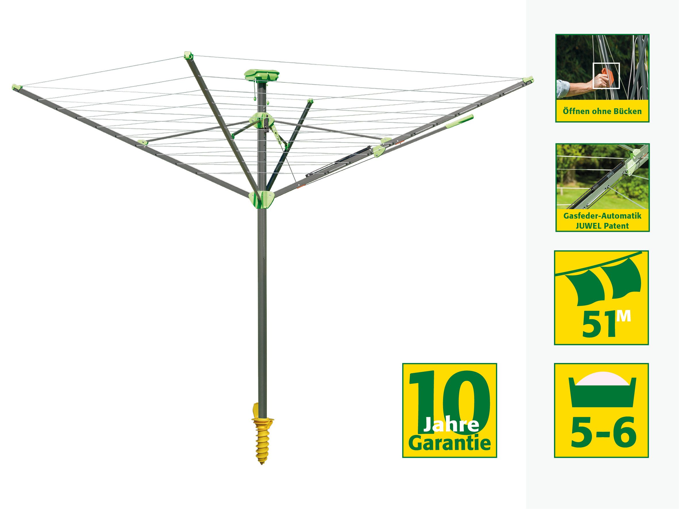 Juwel Wäschespinne Juwel Wäschespinne Novaplus Evolution Lift, Wäscheleine, für 5-6