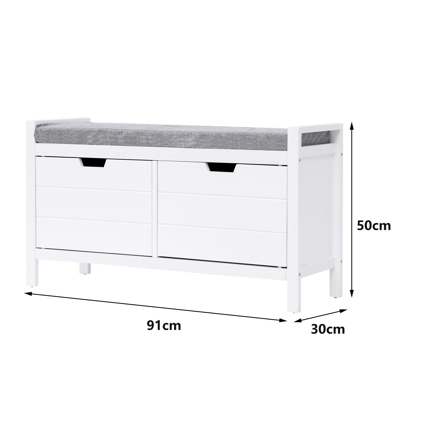 Happy Home Schuhschrank Schuhschrank mit Sitzbank Garderobe Flur Kommode für Eingangsbereich