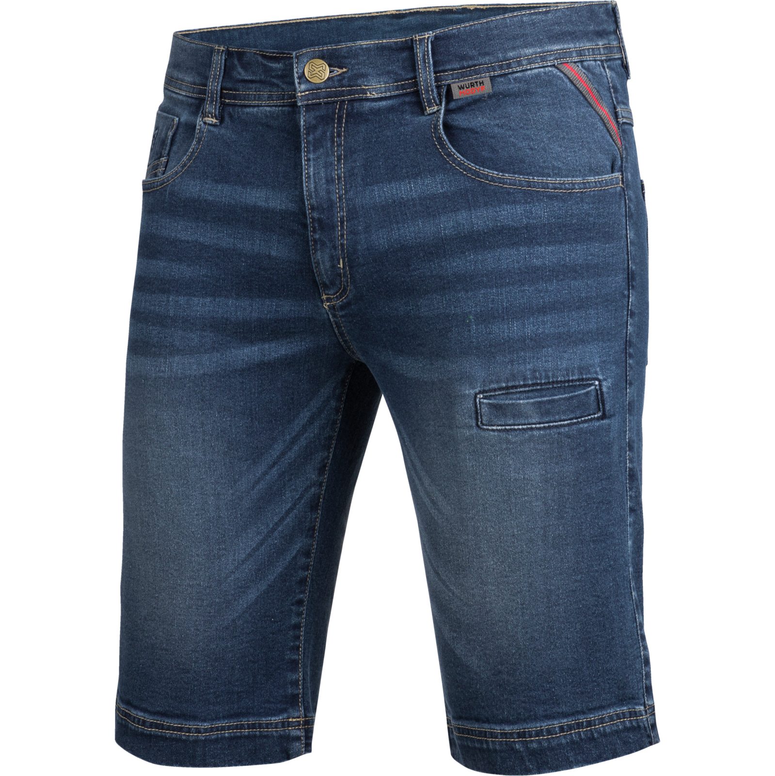 Würth MODYF Arbeitsshorts Stretch X Kurze Arbeits-Jeans-Shorts für Herren Denim‑Handwerker-Shorts für Arbeit und Freizeit