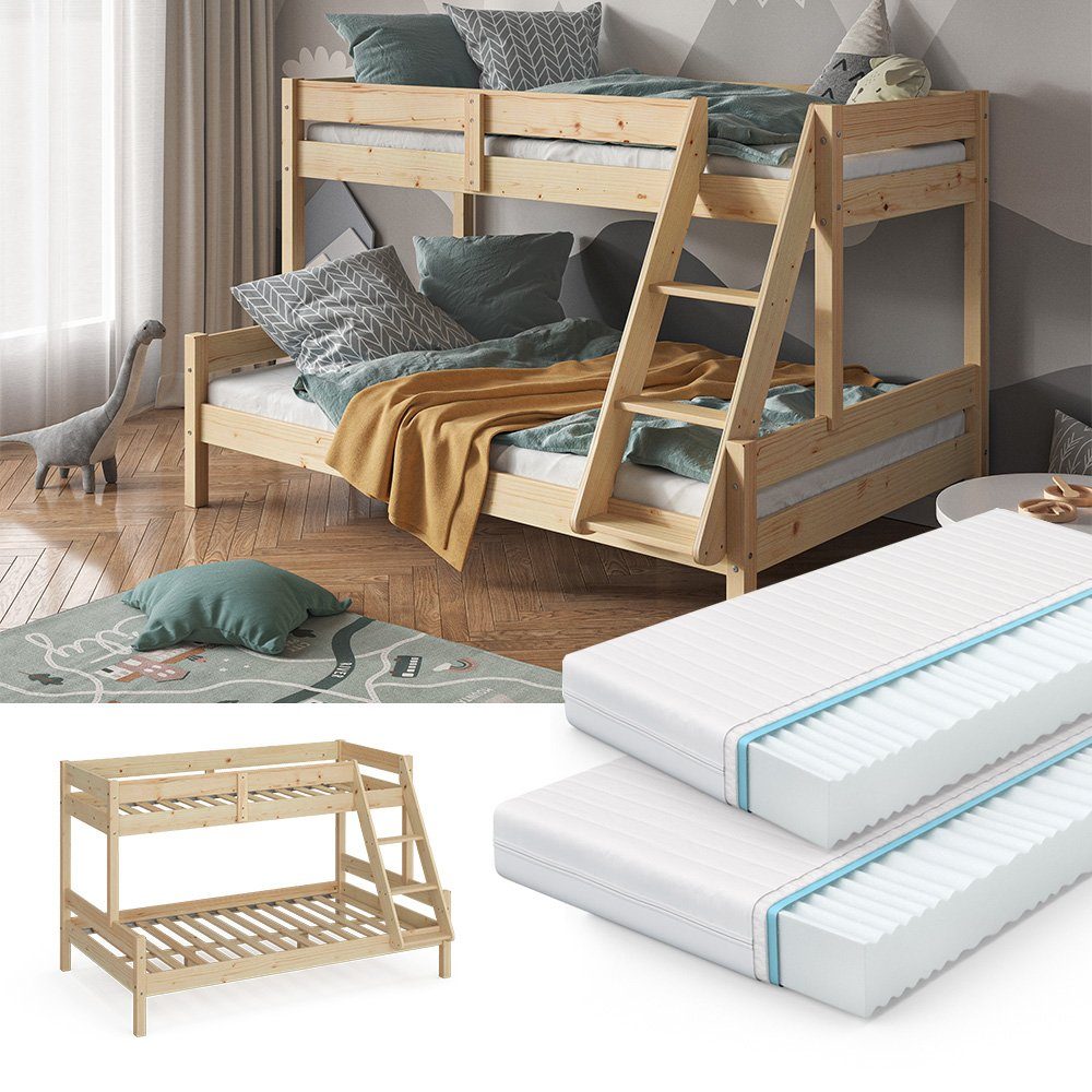 VitaliSpa® Etagenbett Everest, Naturholz, 120x200 / günstig online kaufen