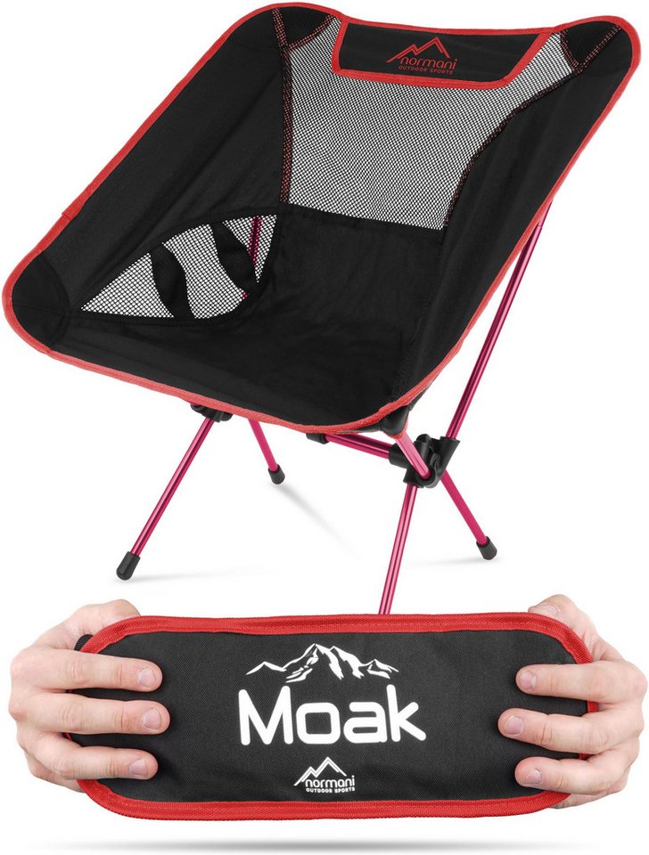 normani Campingstuhl Ultraleichter Campingstuhl Moak, Campingstuhl Angelstuhl - Gartenstuhl bis zu 135 kg