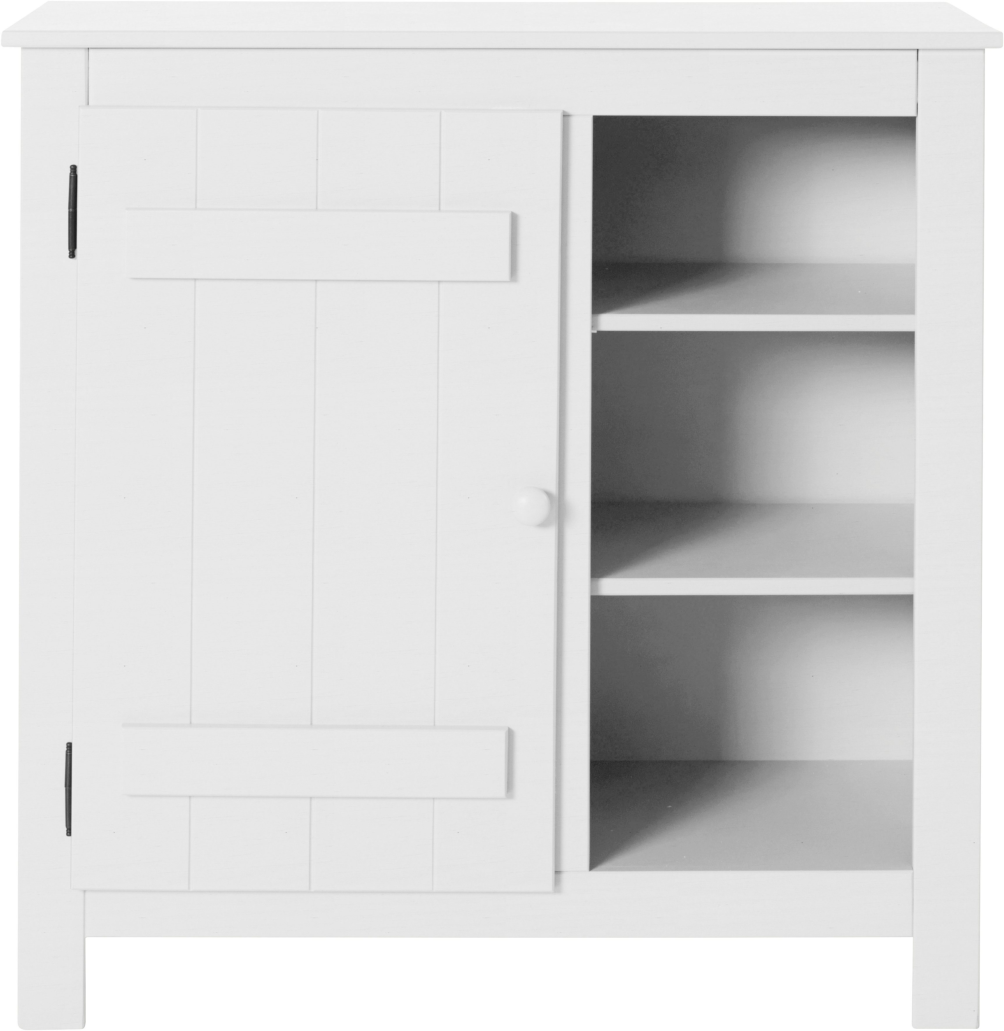 OTTO home Sideboard Bertram, Massivholz,4 verstellbare Einlegeböden, Magnetverschluss,Höhe 90 cm