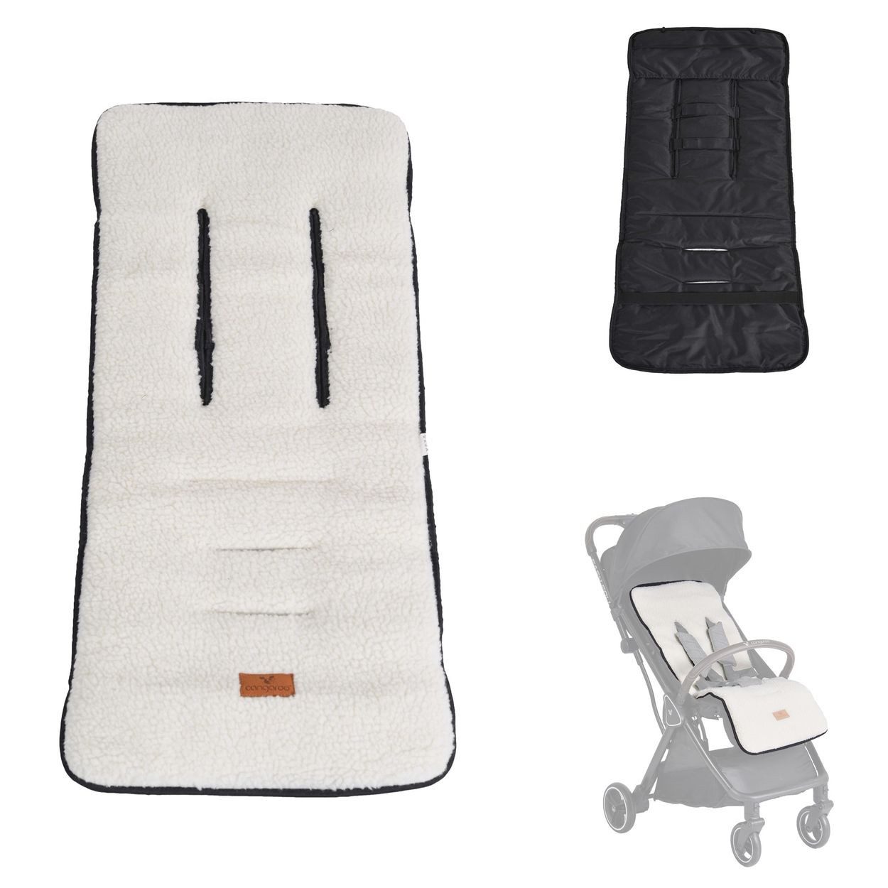 Cangaroo Kinderwagen-Sitzauflage Stroller pad Luxe, Universalsitzunterlage 80 x 34 cm, für jede Jahreszeit geeignet