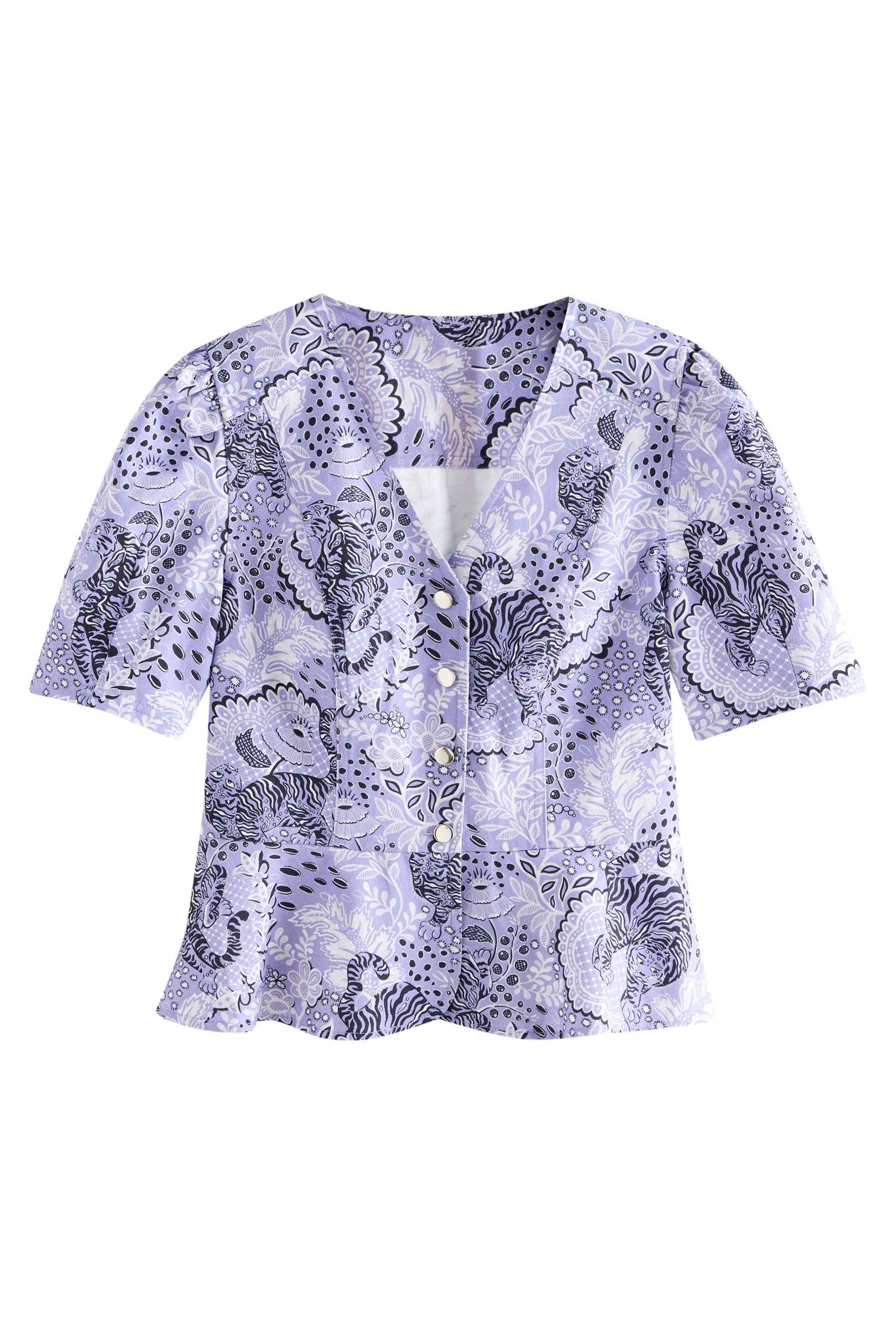 Cath Kidston Jeansbluse Cath Kidston Jeansoberteil mit Schößchen (1-tlg)