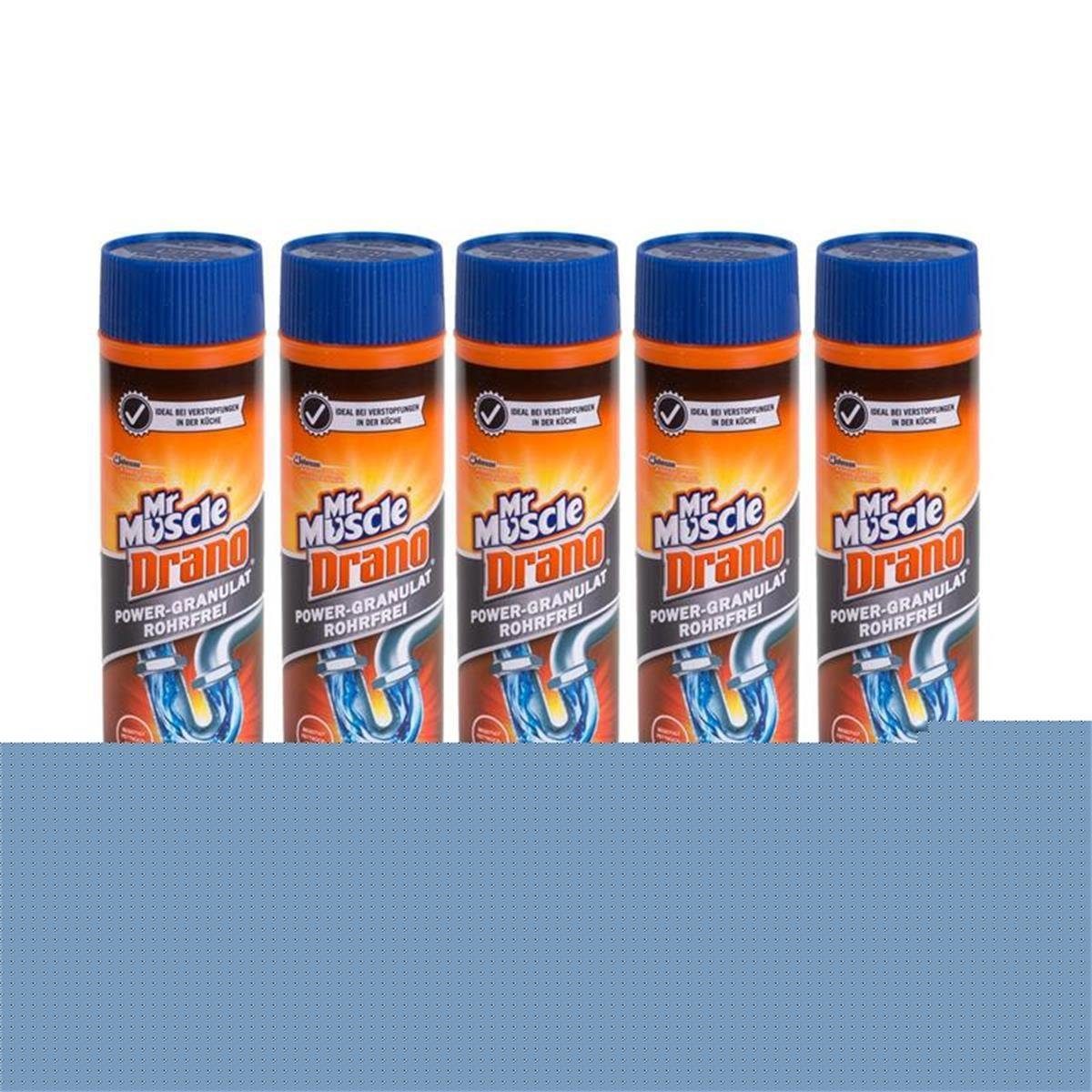 Mr Muscle Mr Muscle Drano Power-Granulat Rohrfrei 10 Anwendungen (5er Pack) Rohrreiniger