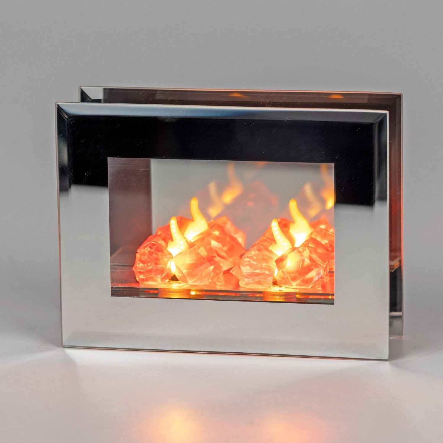 formano LED Tischleuchte Flames, LED, mit Timerfunktion, Silber, Feuer, H: 12.5cm