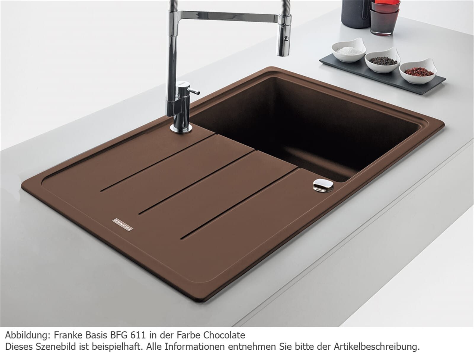 FRANKE Granitspüle, rechteckig, 78/50 cm, (1 St), aus Sanitized®