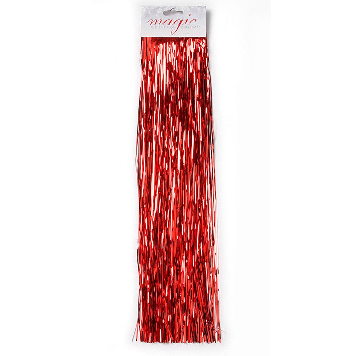 Weihnachtsbaumkugel Lametta Glatt 50cm Glanz Rot