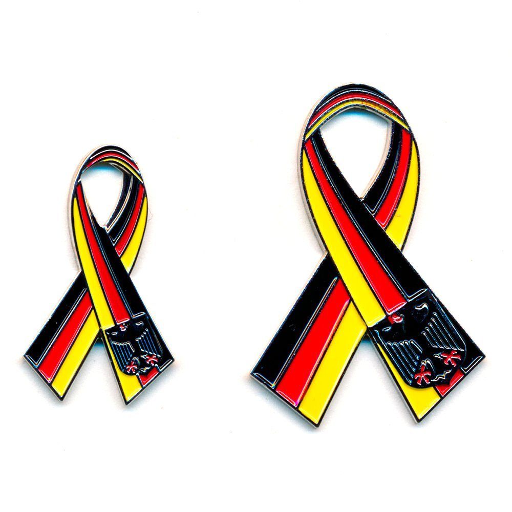 hegibaer Anstecknadel 2 Deutschland Schleifen mit Adler Ribbon Pins (2er Set), Edel und Hochwertig