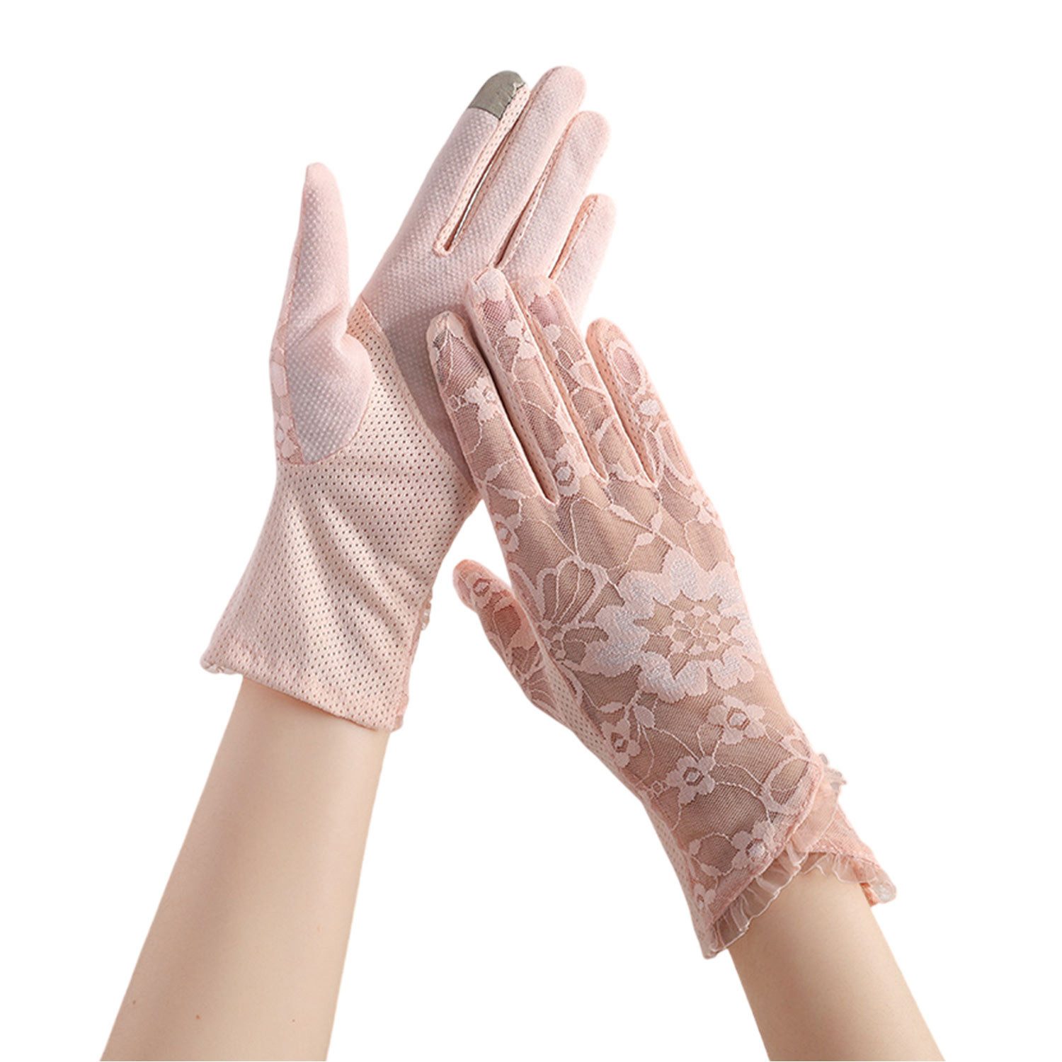 Refttenw Abendhandschuhe Spitzenhandschuhe,Handschuhe damen,Touchscreen-Design,Rutschfeste