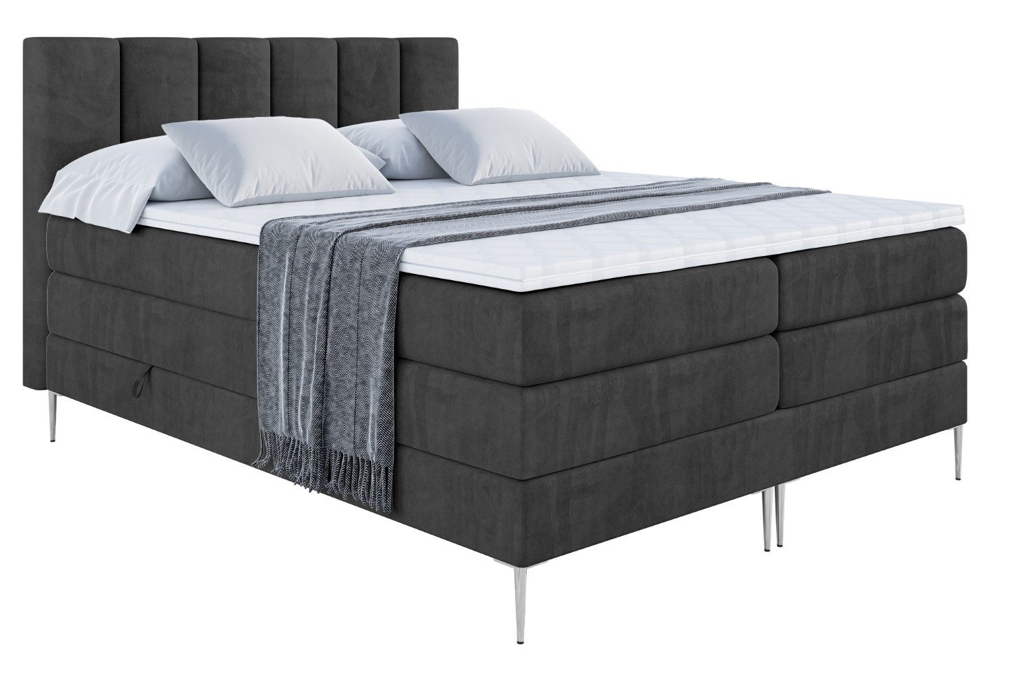 ALTDECOR Boxspringbett BOXI1-F KING (Multipocket-Matratze H4, günstig online kaufen