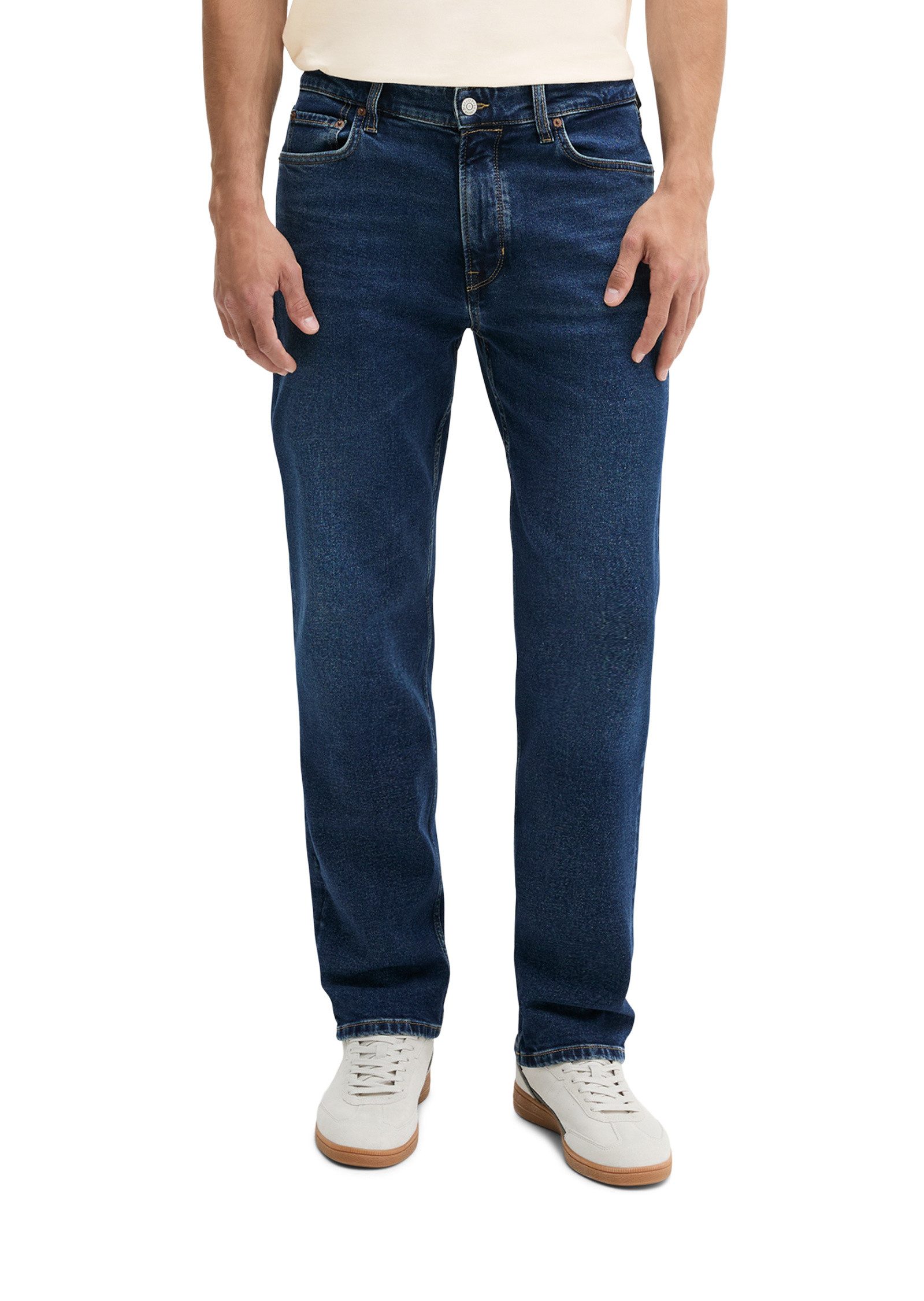 Regular-fit-Jeans aus Bio-Baumwoll-Mix