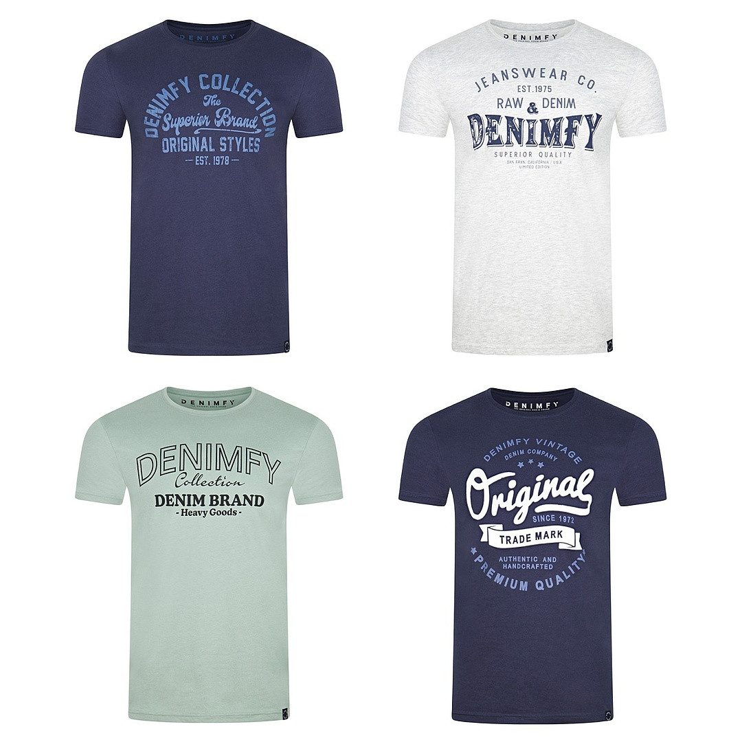 DENIMFY T-Shirt Herren Printshirt DFNuri Regular günstig online kaufen