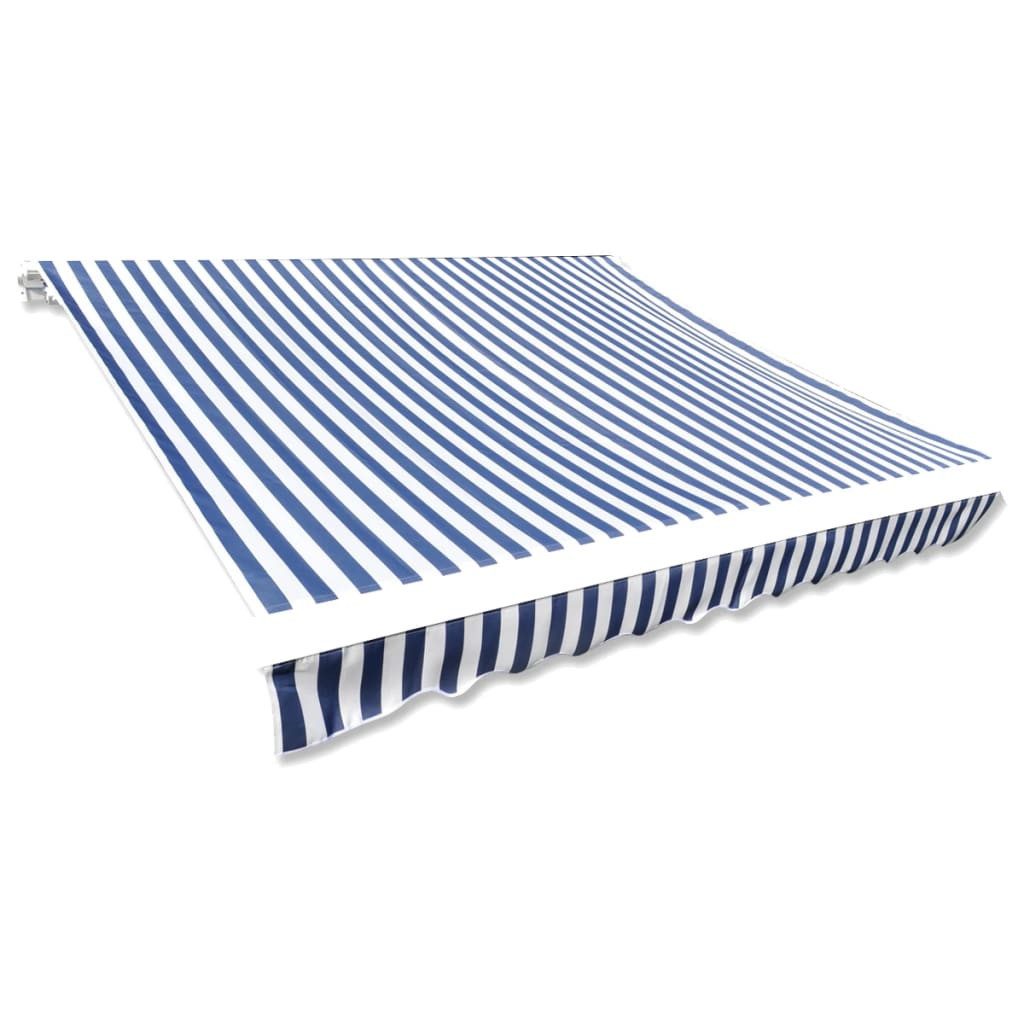 Markise Markisenbespannung Canvas Blau Weiß 350250 cm Ersatz Stoff Bezug