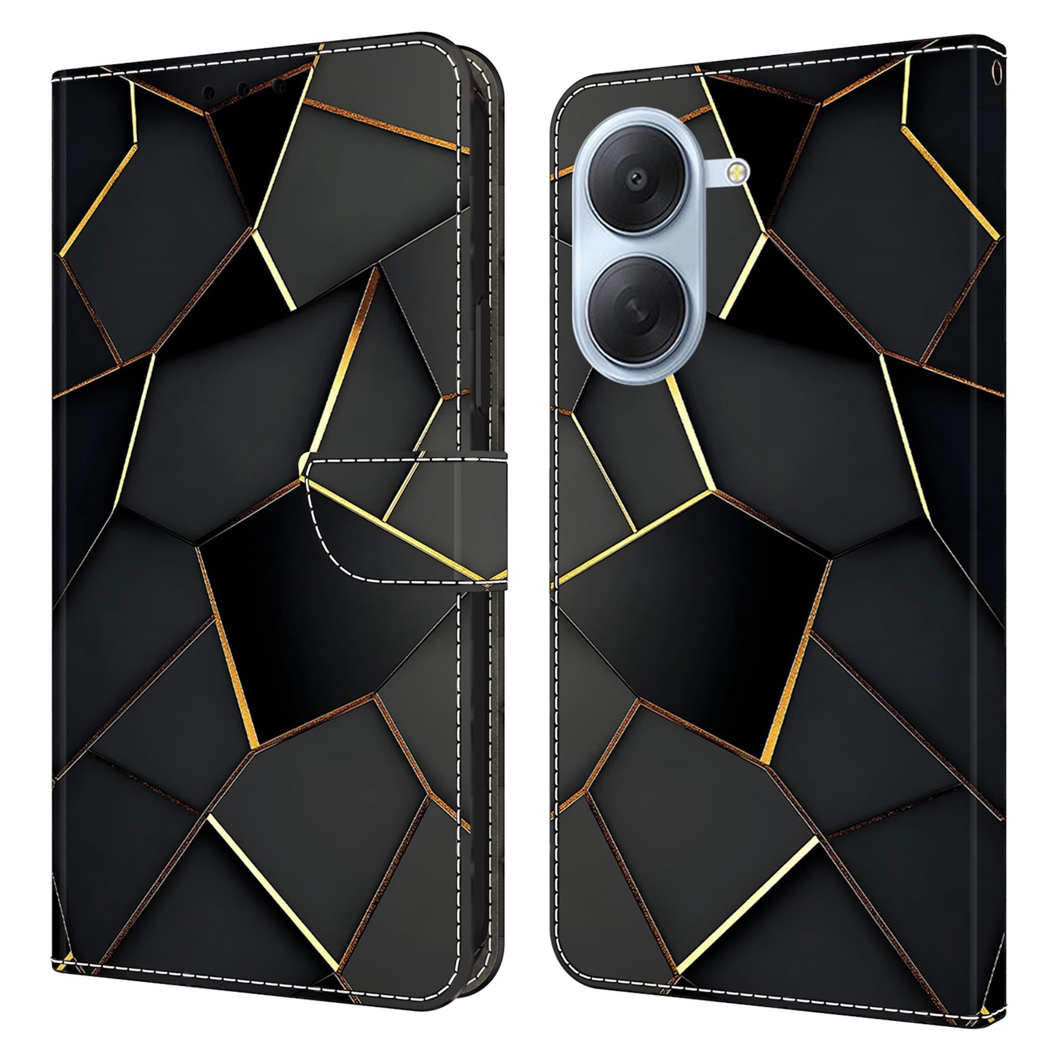 Wigento Handyhülle Booktasche Kunstleder Xiaomi Redmi A7 4G Klapphülle Kartenfach Motiv 6,88 Zoll, Wallet Funktion, Standfunktion, Magnetverschluss