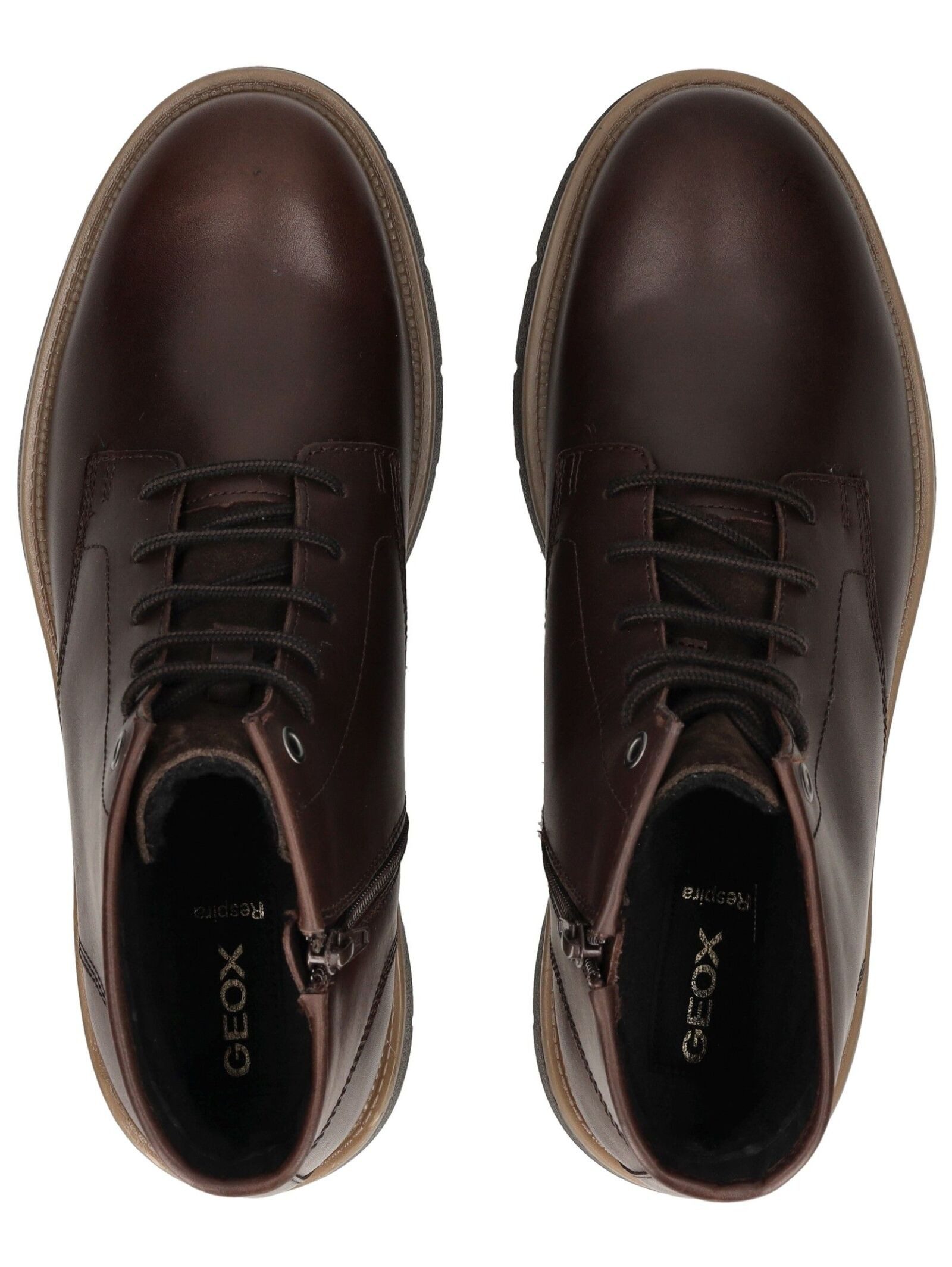 Geox Geox Stiefelette Leder/Textil Schnürstiefelette