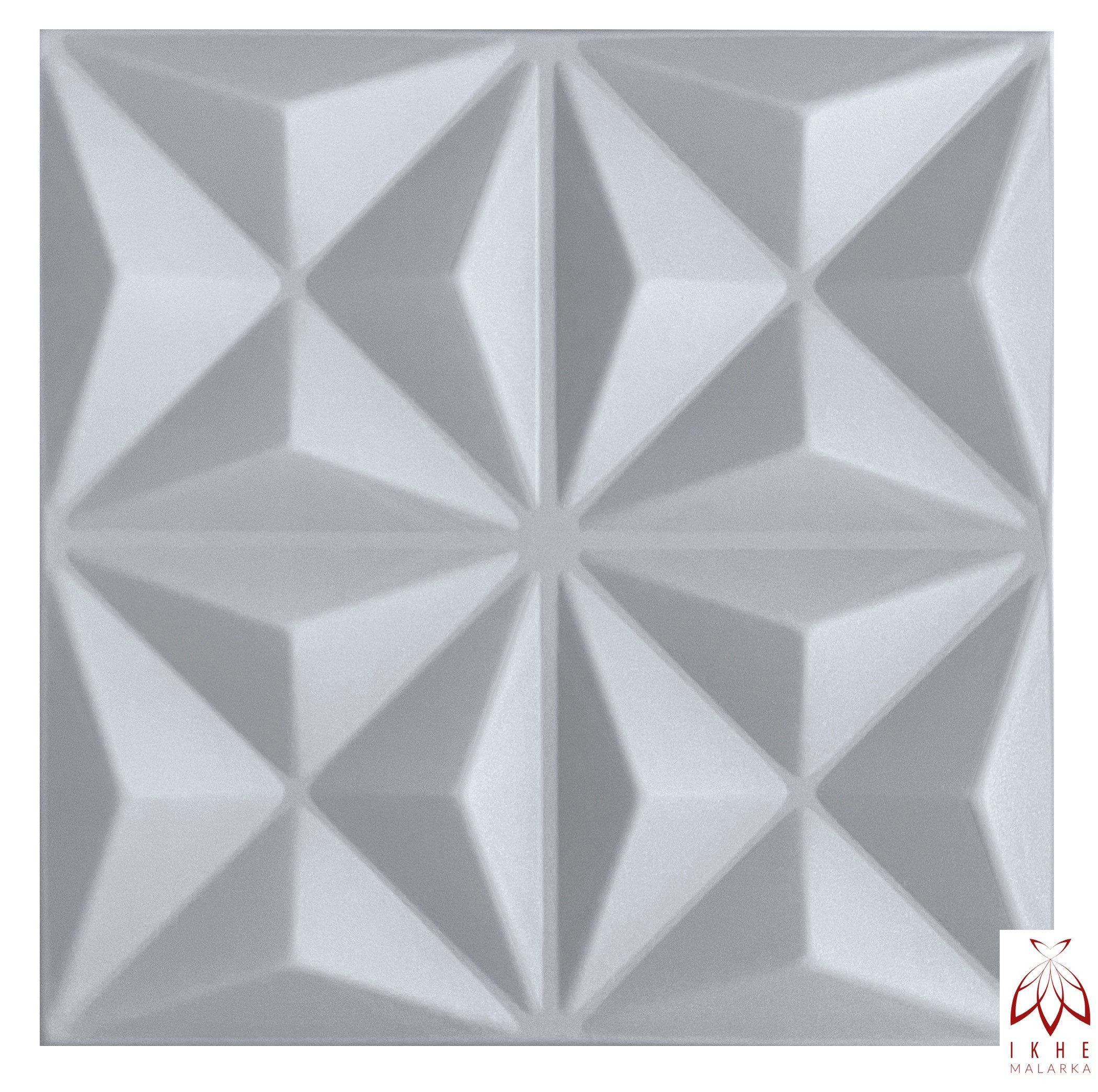 IKHEMalarka 3D Wandpaneel aus Polystyrol Styropor XPS 4m²/16 Stück, BxL: 50,00x50,00 cm, 0,25 qm, (16-tlg) 3D Paneelen für Decke oder Wand