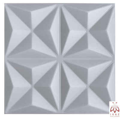IKHEMalarka 3D Wandpaneel 4m²/16PCS Wanddeko Wandverkleidung Deckenpaneele POLYSTYROL, BxL: 50,00x50,00 cm, 0,25 qm, (16-tlg) 16 Stück = 4m²