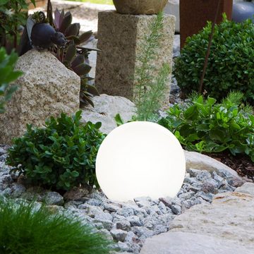 etc-shop Gartenleuchte, LED-Leuchtmittel fest verbaut, Hochwertige LED Solar Leuchten Außen Beleuchtungen Kugel Lampen Stein