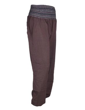 Vishes Haremshose Chino Haremshose mit dehnbarem gestreiften Bund Ethnohose, Festivalhose