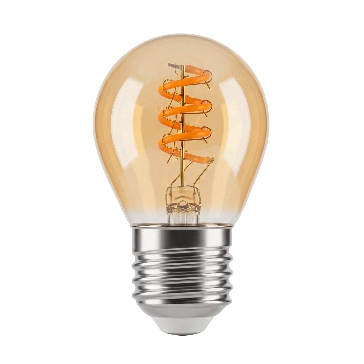 hofstein LED-Leuchtmittel 10er Set Glühbirne Extra Warmweiß dimmbar 4 Watt, E27, 2200 Kelvin, 220 Lumen, Kerze, Filament Spirale, Amber