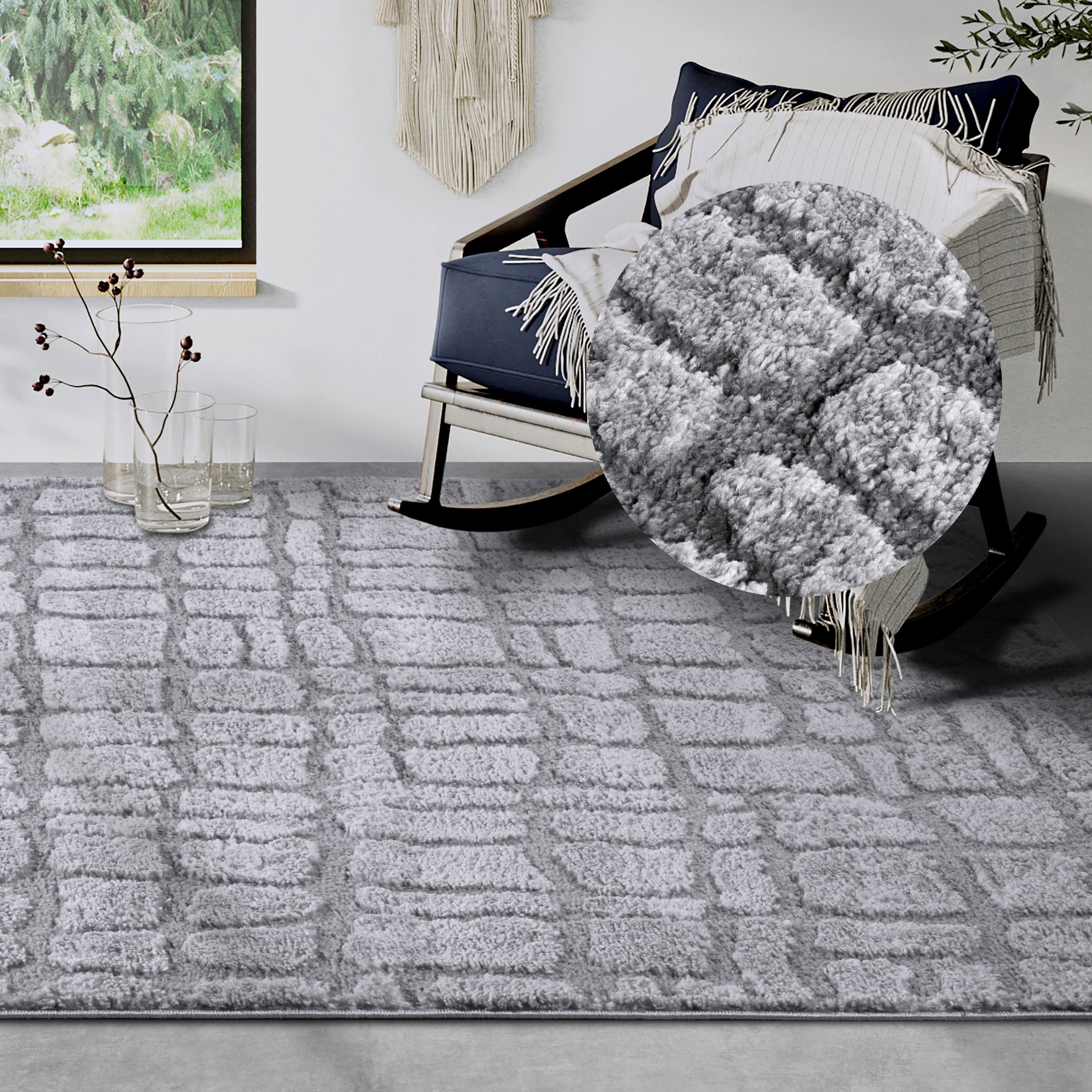 ELLE DECORATION Designteppich »Artistique«, rechteckig, 18 mm Höhe, Hochflo günstig online kaufen