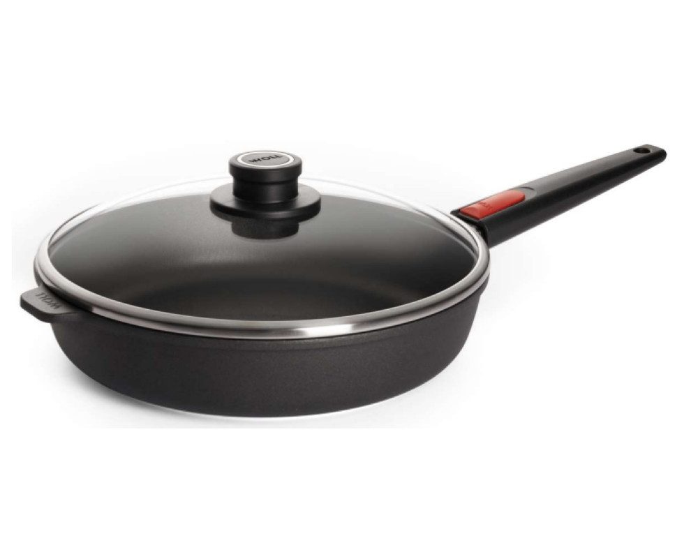WOLL Servierpfanne WOLL Nowo Gusspfanne 26 cm Deckel 3L Geschenkbox Все Herdarten, (Hochrandpfanne)