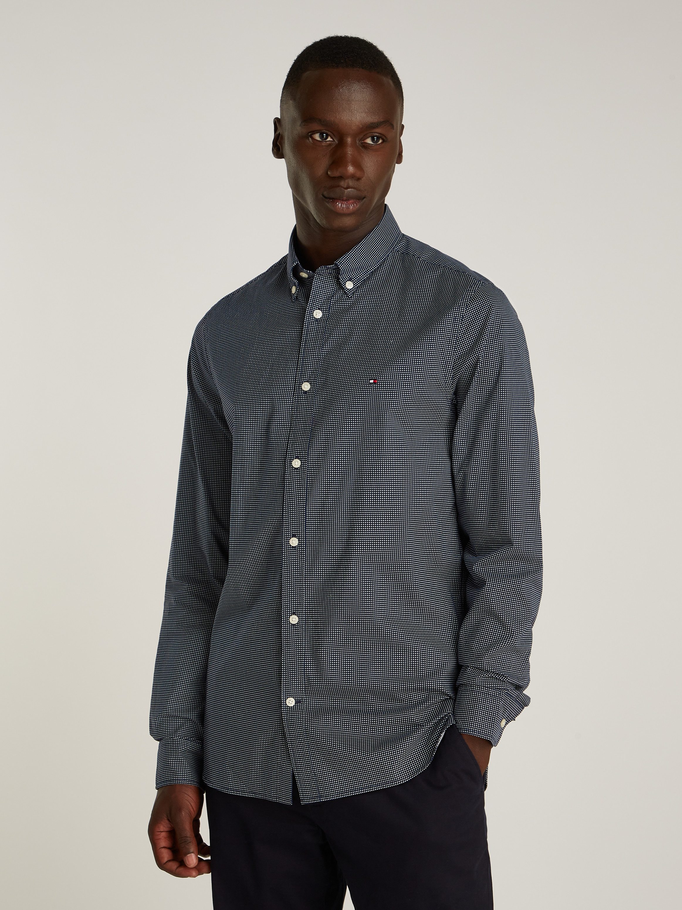 Tommy Hilfiger Businesshemd MICRO PRINT SF günstig online kaufen