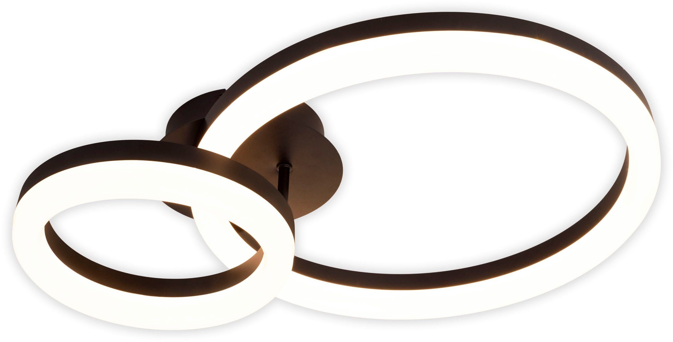 näve LED Deckenleuchte CIRCULO, Dimmfunktion, LED fest integriert, Warmweiß, Stufenweise dimmbar per Wandschalter