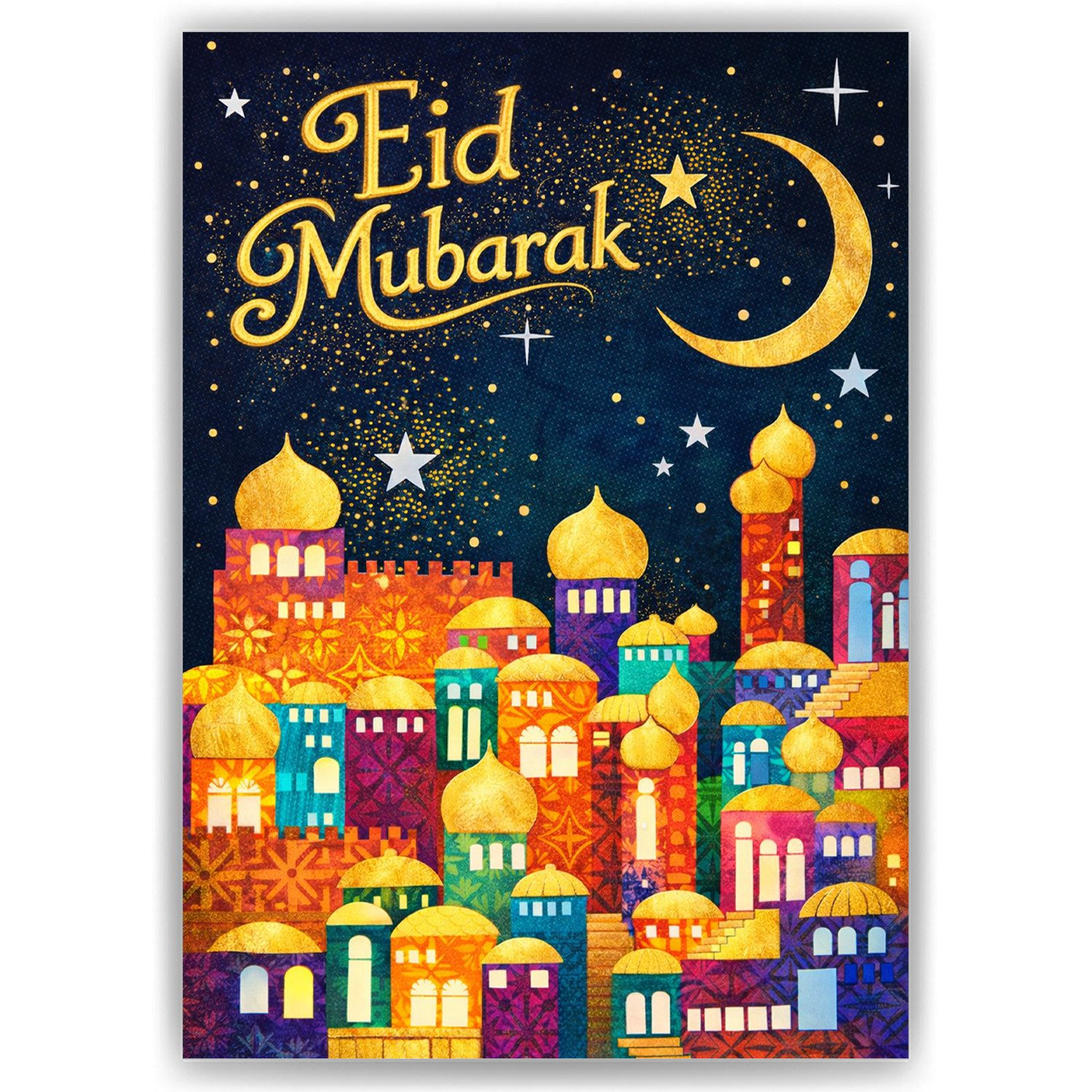 Tigerlino Poster Eid Mubarak Orientalisches Wandbild Festliche Deko Zuckerfest