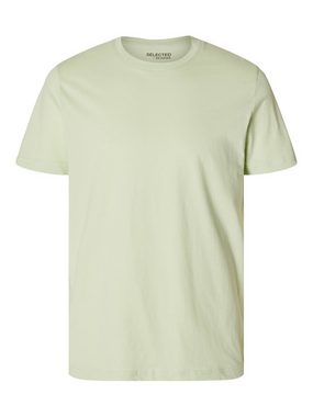 SELECTED HOMME T-Shirt Weiches Rundhals T-Shirt Basic Cotton Shirt Regular SLHAXEL 7024 in Grün