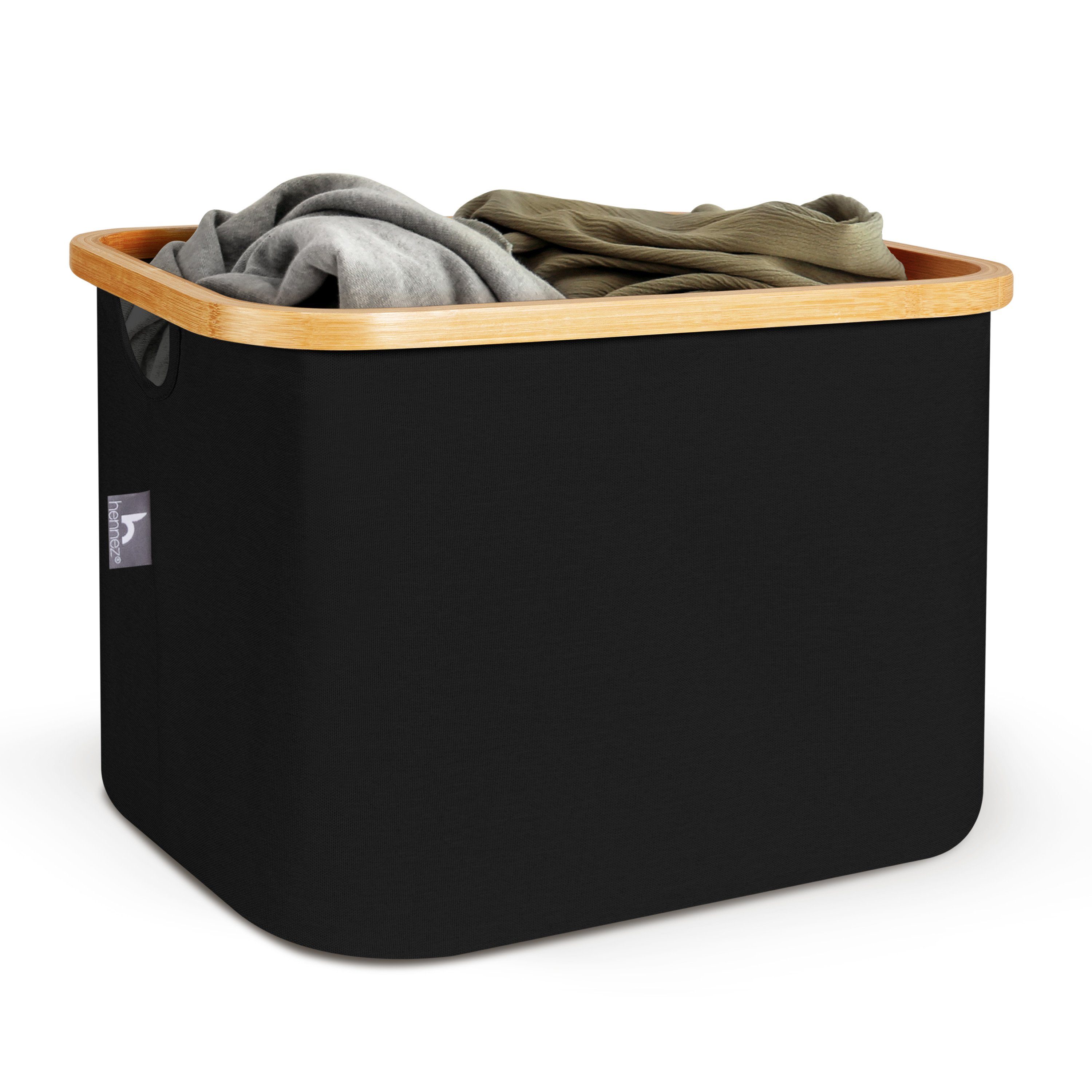 HENNEZ Aufbewahrungskorb Aufbewahrungskorb 40L ohne - Deckel Regal Schwarz Ikea Wäschesammler geeignet