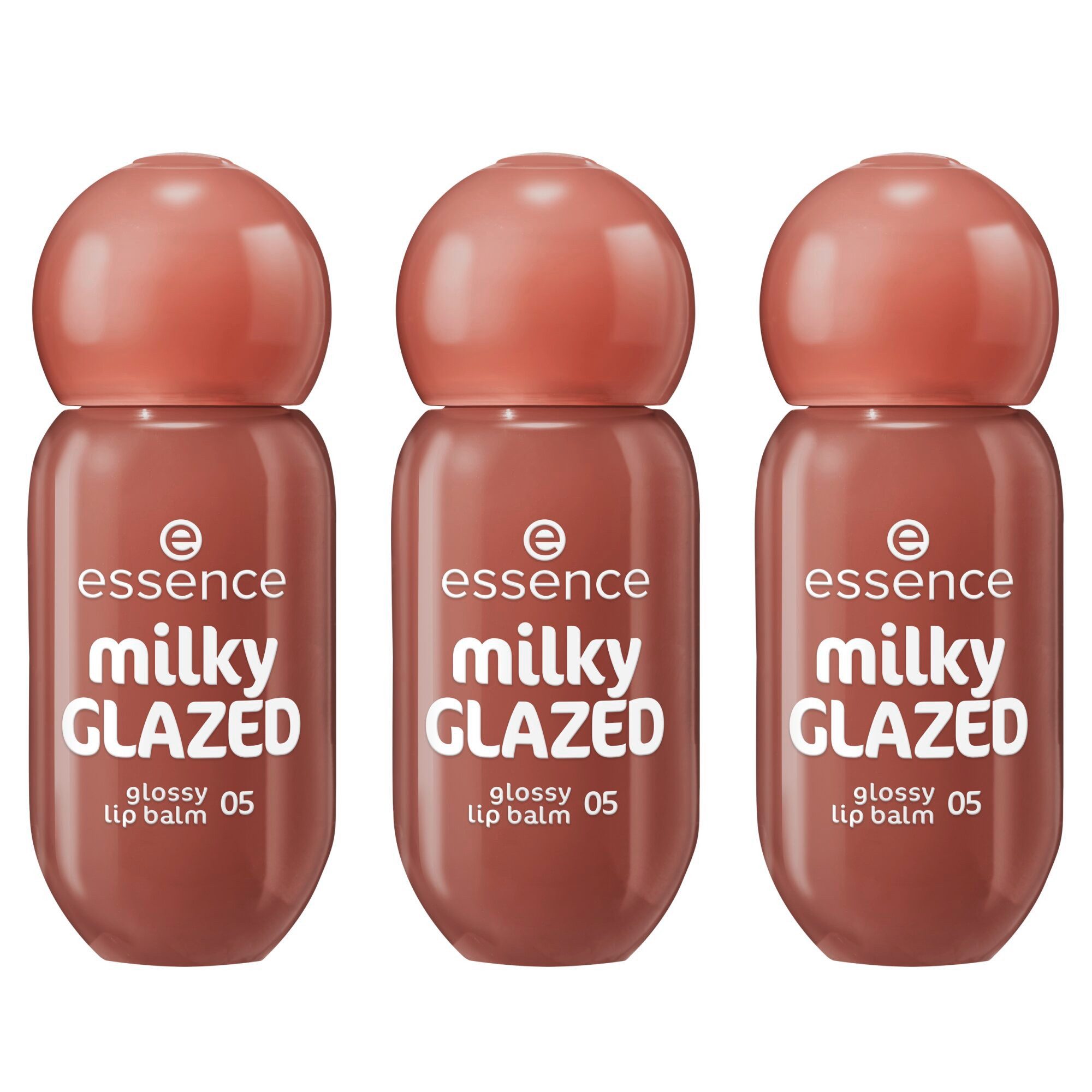 Essence Lipgloss milky GLAZED glossy lip balm, 3-tlg.