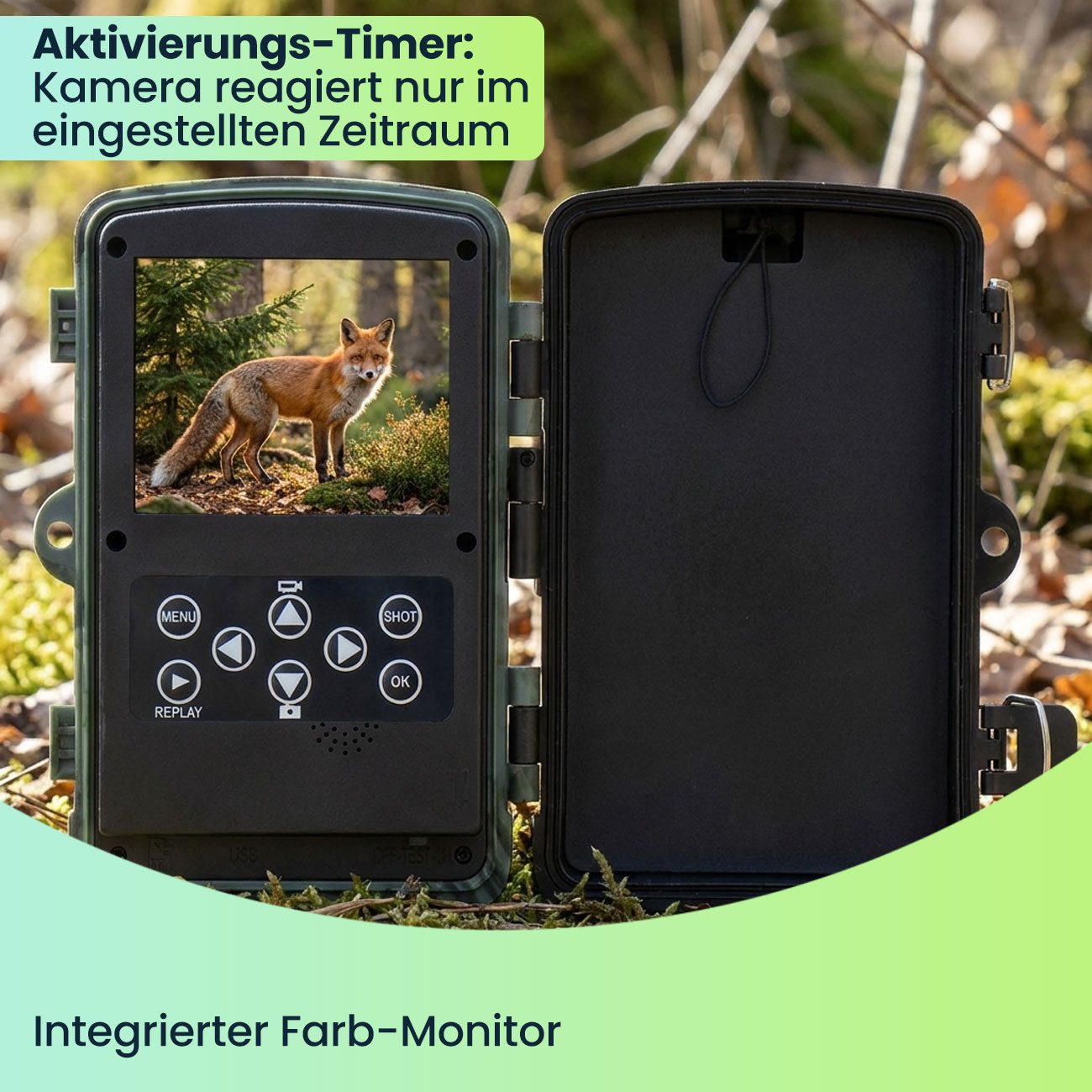 Casativo Wildkamera WLAN-Liveübertragung, 2 PIR, Nachtsicht & 8 Mon. Stand-by (1-tlg., 4K-UHD-Wildkamera) – Bild 5 von 5