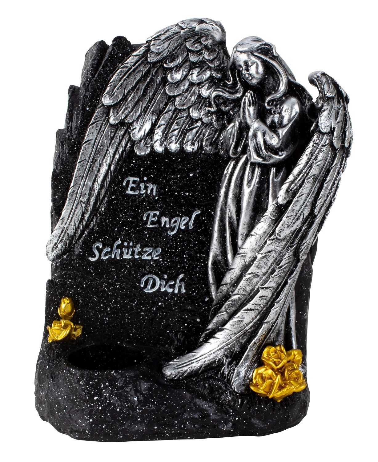 MF Grabkerze Grabengel Gedenkstein mit Spruch und Kerzenhalter 21 cm (1-tlg günstig online kaufen