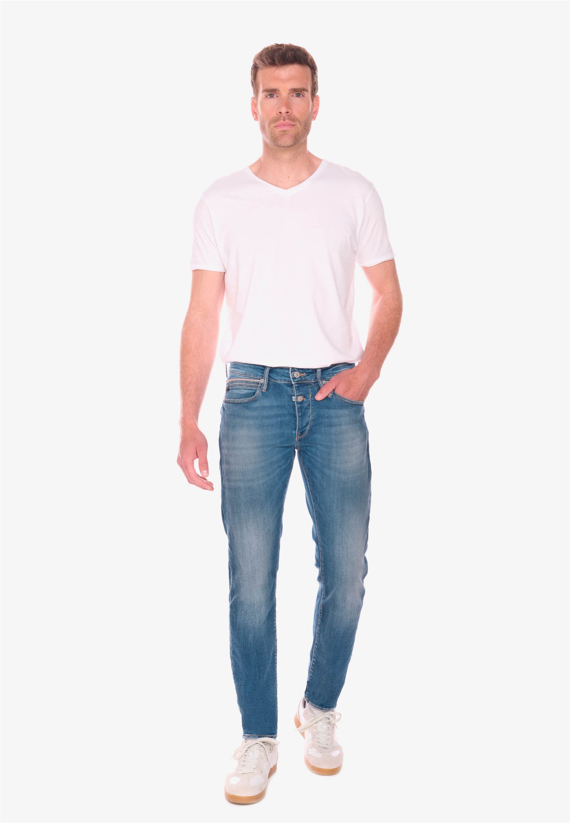 Le Temps Des Cerises Bequeme Jeans 700/11 mit dezenter Used Waschung