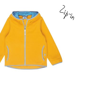 Finkid Fleecejacke Finkid Paukku Zip-In Yellow/Storm Fleecejacke 140/150