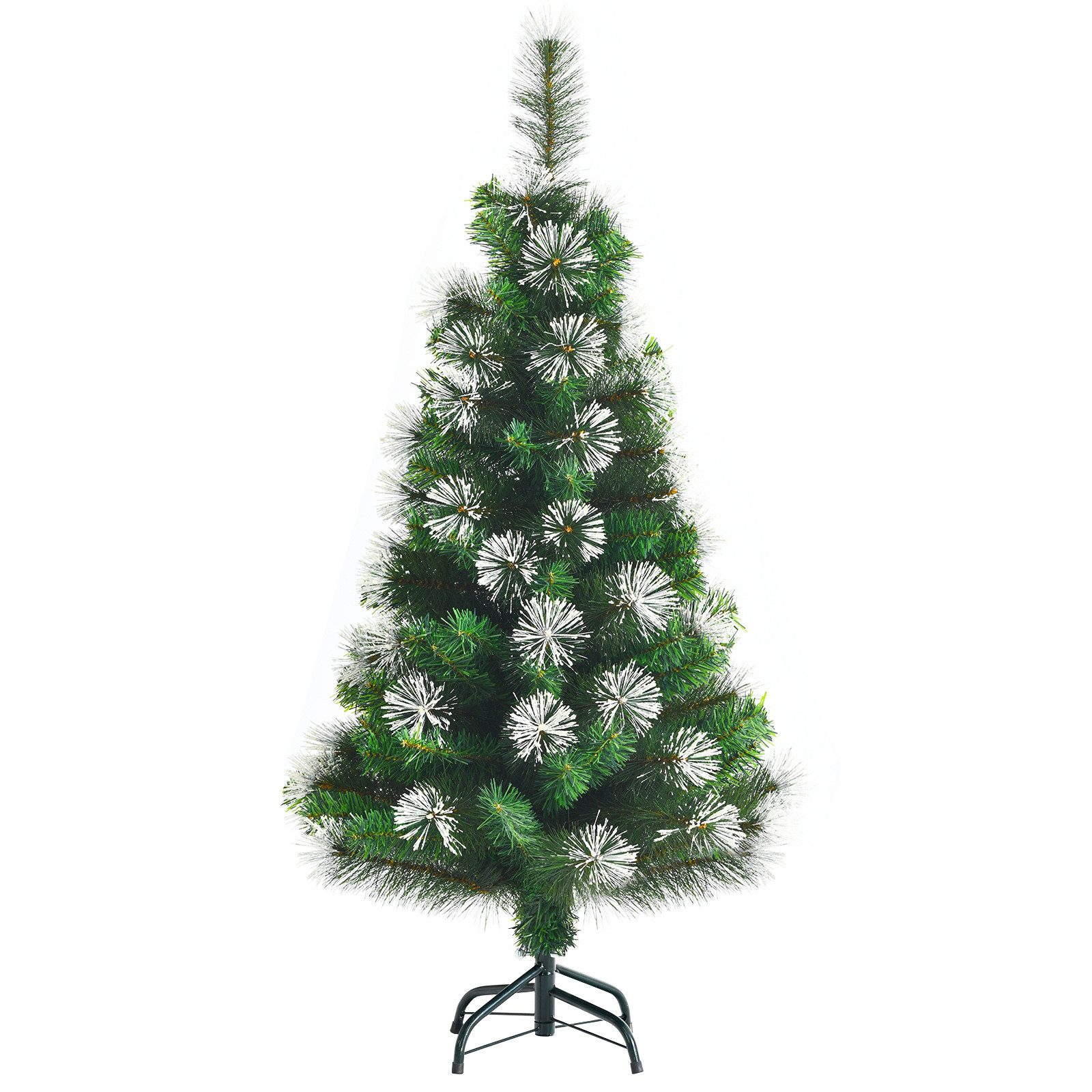 COSTWAY Künstlicher Weihnachtsbaum, Fichte, 120cm, 160 Zweige mit Schnee