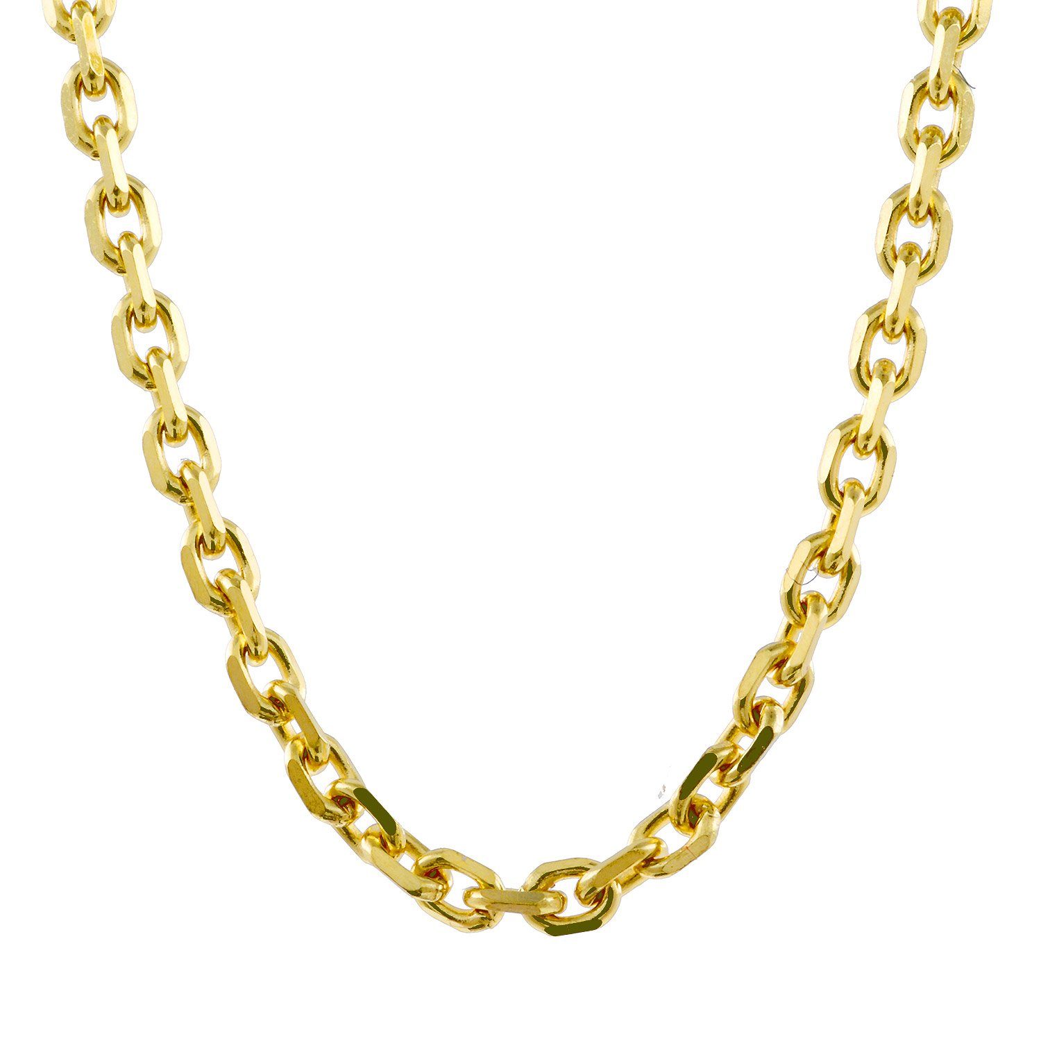 Goldkette Ankerkette diamantiert Länge 60cm - Breite 1,3mm - 333-8 Karat Gold