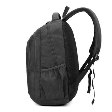 SHG Freizeitrucksack Schulrucksack Sportrucksack Laptoprucksack (schwarz), Cityrucksack Backpack Notebook_Rucksack 15,6"