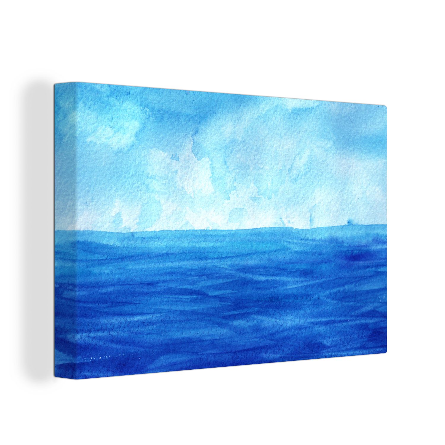 Meer Wanddeko, - cm Himmel, St), Wandbild Aufhängefertig, Leinwandbild (1 Aquarell - Leinwandbilder, 30x20 OneMillionCanvasses®