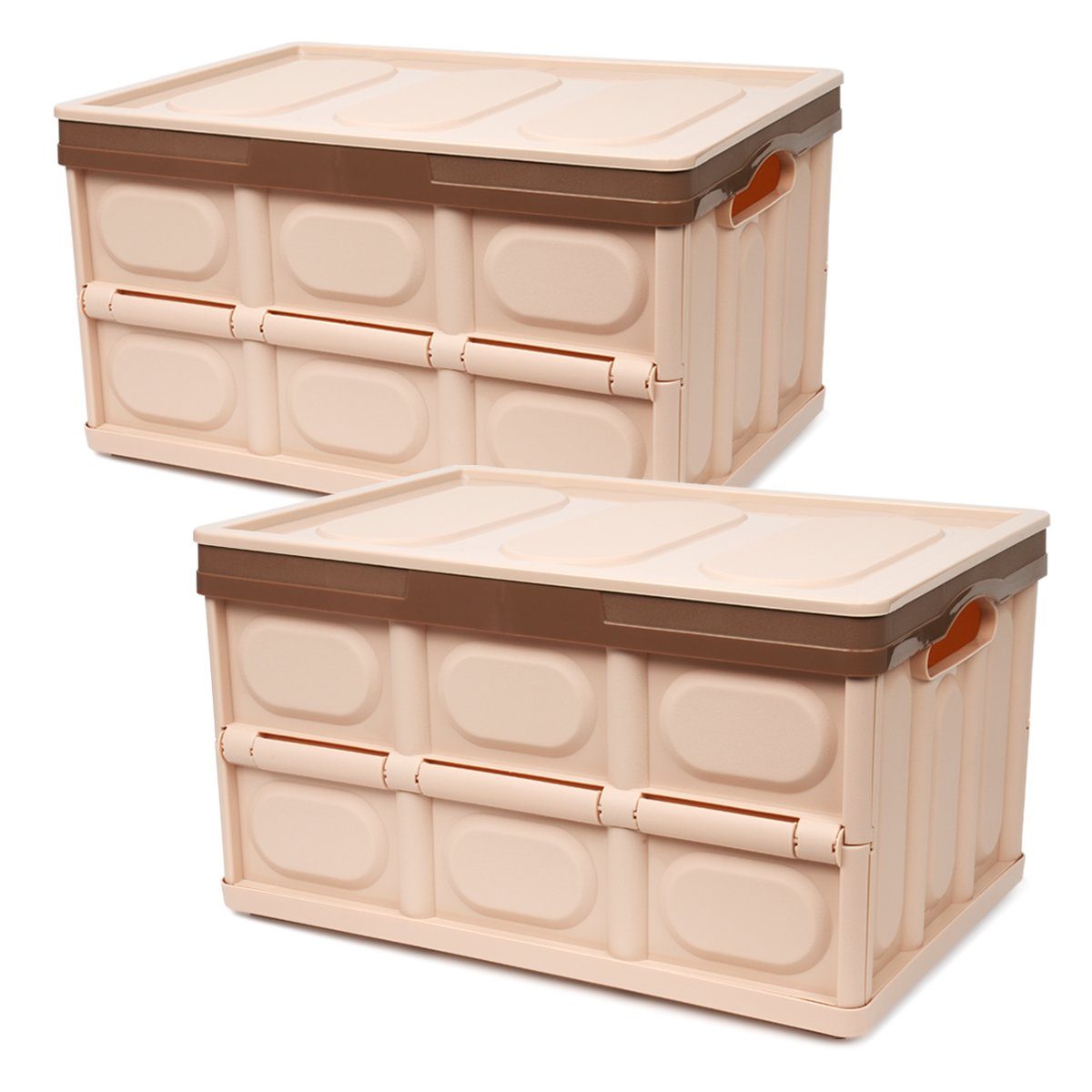 MOOHO Faltbox 2er Set Aufbewahrungsbox Faltbare Ordnungsboxen mit Deckel  30L/55L (2 St), Ordnungssystem für Schubladen, Schließfächer,  Kleiderschränke
