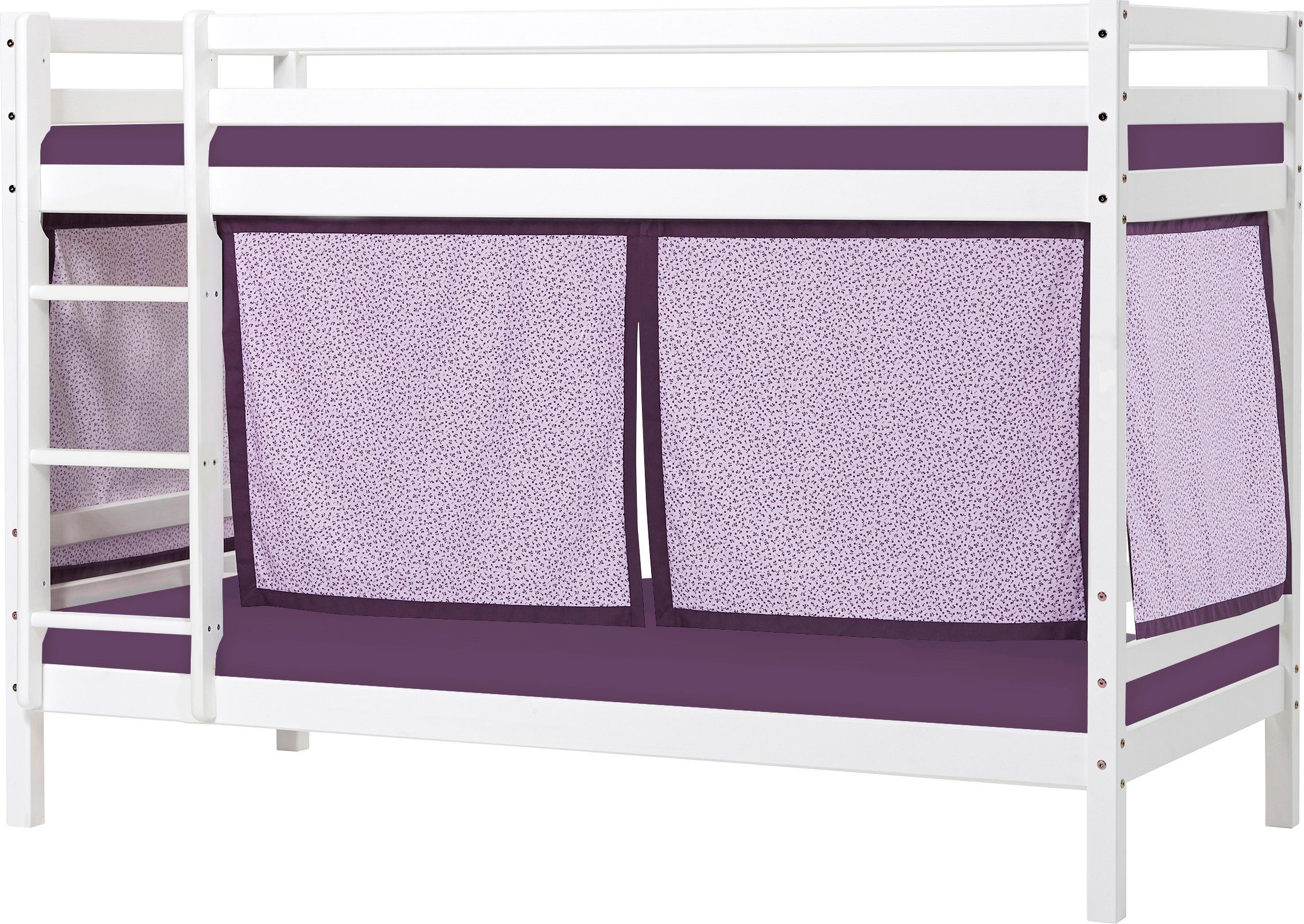 und «Beautiful Vorhang mit massiv Hoppekids zwei Vorhang 90x200 Matratzen (Set, Bett, Bloom» & Etagenbett Matratzen), 4-St.,