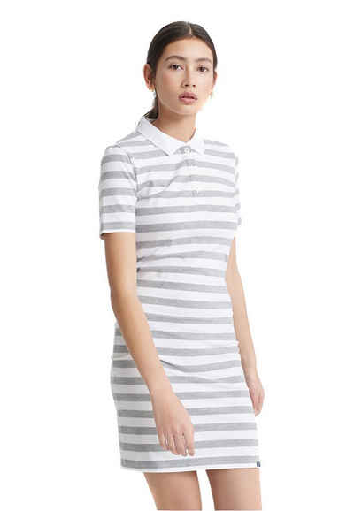 Superdry Sommerkleid Superdry Kleid Damen TILLY BODYCON RUGBY DRESS Grey Stripe