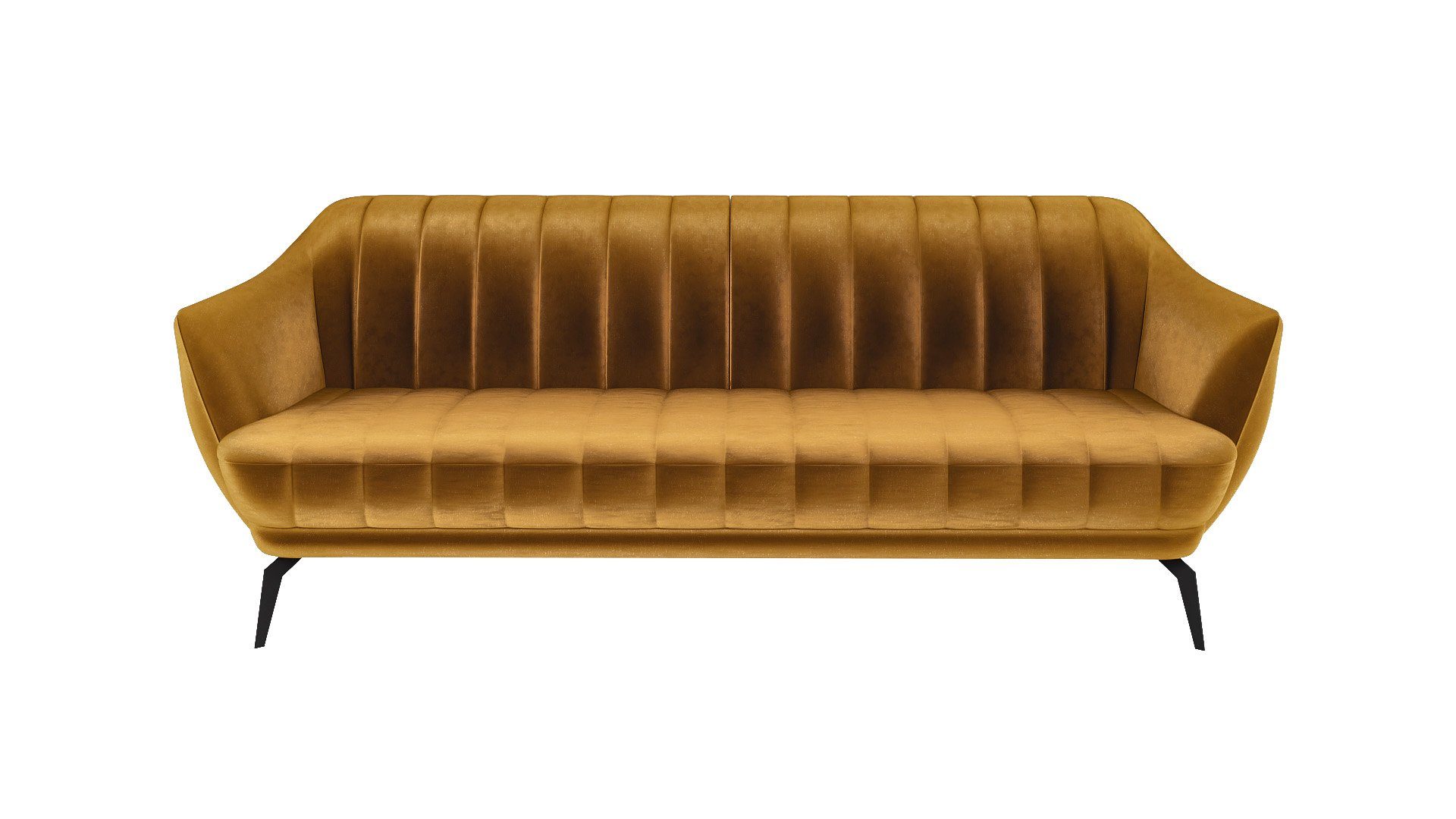 Siblo 3-Sitzer Elegantes Dreisitzer Sofa - Sofa Modernes Sofa Fore - - Gelb Ausklappbares 3-Sitzer Sofa 3