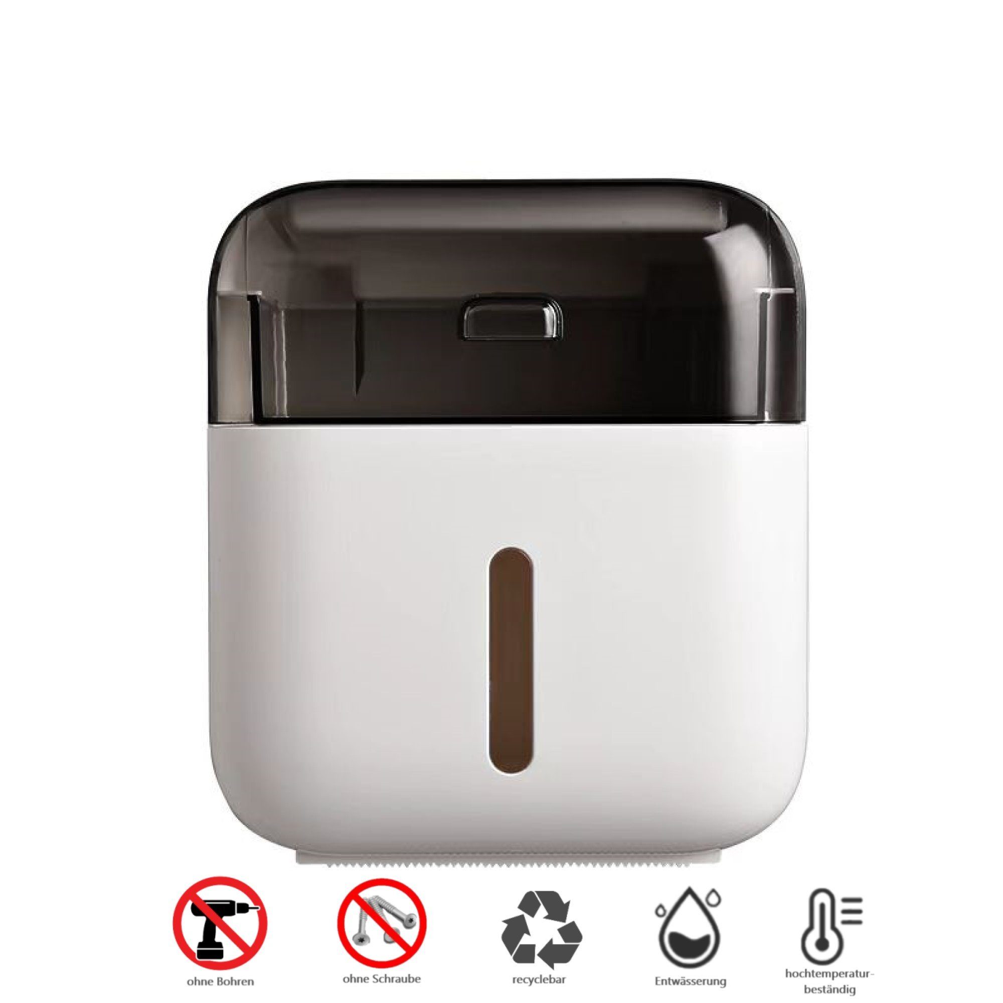 Creliv Toilettenpapierhalter 3-in-1 – Ablage, Schublade & Handyhalter günstig online kaufen