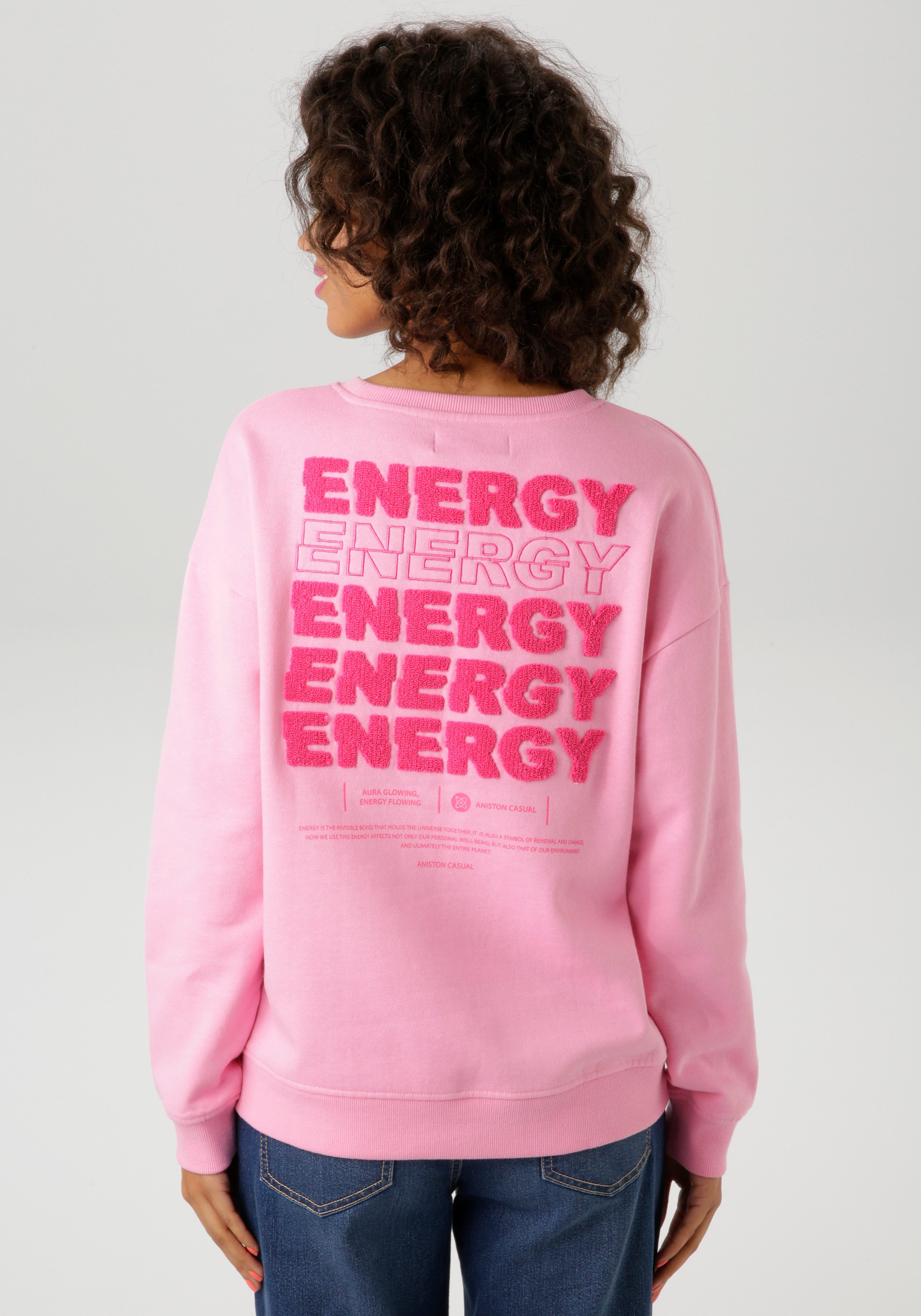 Aniston CASUAL Sweatshirt hinten mit Applikationen, günstig online kaufen