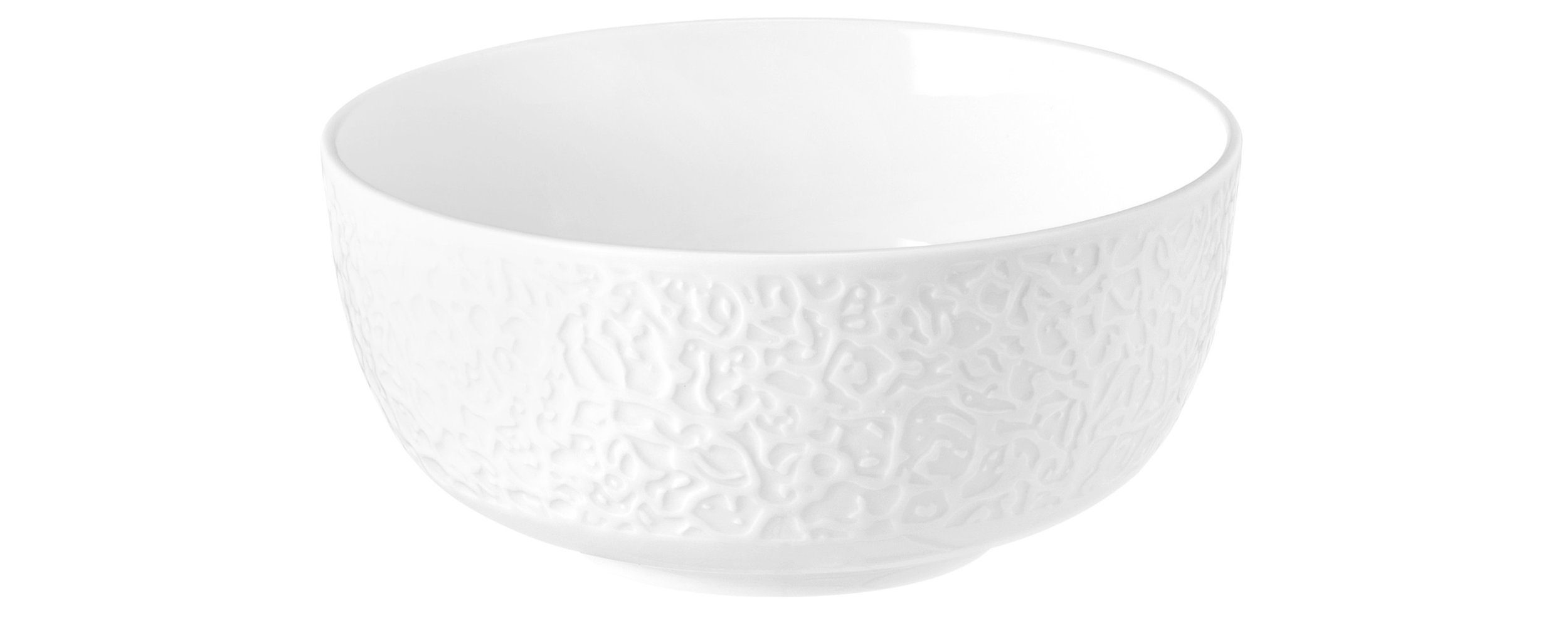 Seltmann Weiden Müslischale Nori Müslischale 15 cm Relief weiß uni, Porzellan